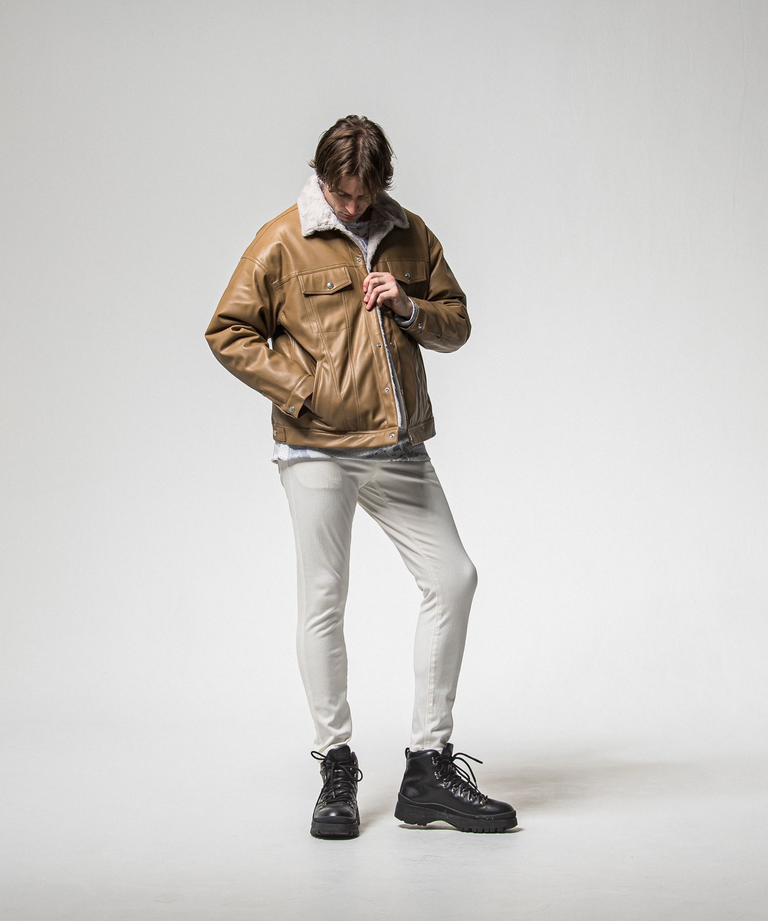 MICK DENIM JERSEY / BASIC-ST-020 / デニムジャージテーパードパンツ / ホワイト (12月上旬入荷予定)