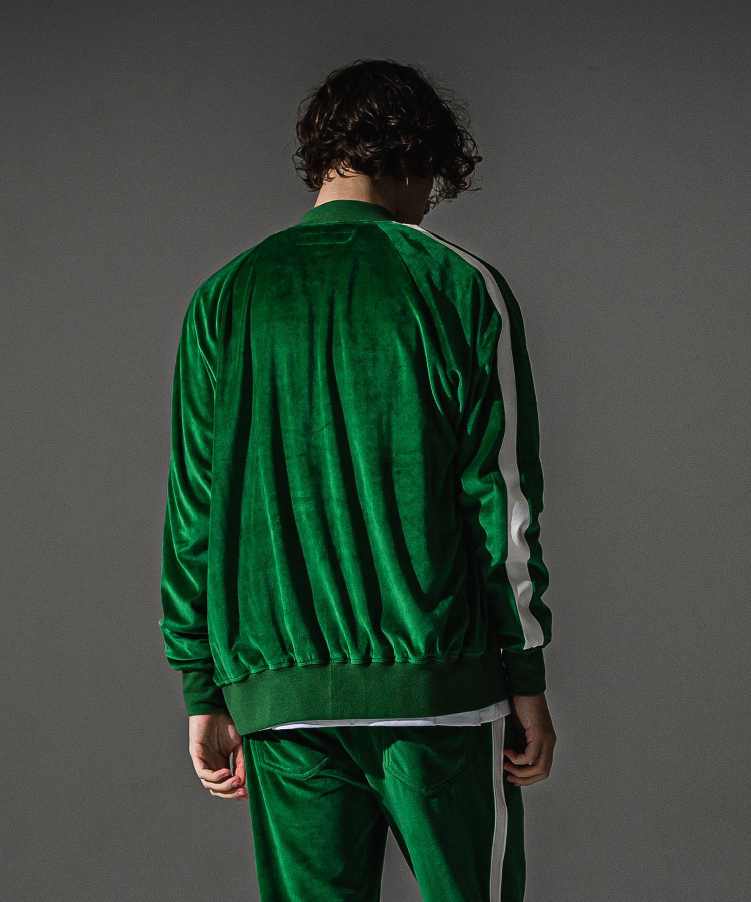 VELOURS VARSITY / RC41-C-005 / ベロアトラックスタジャン / グリーン (9月中旬入荷予定)