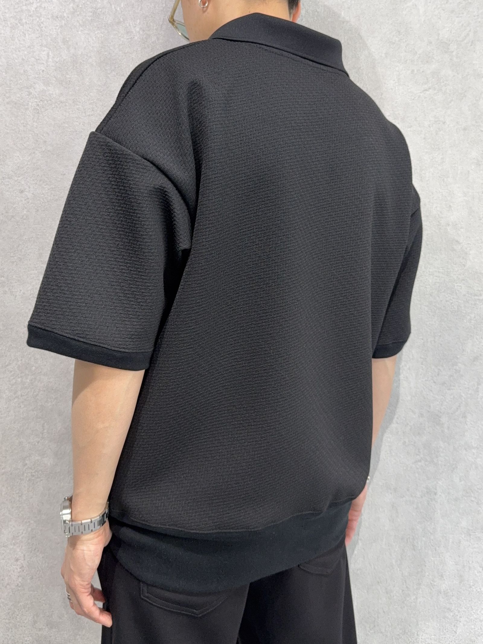 BLISTER POLO / DP1-T-005 / ブリスターニットスキッパーポロ / ブラック