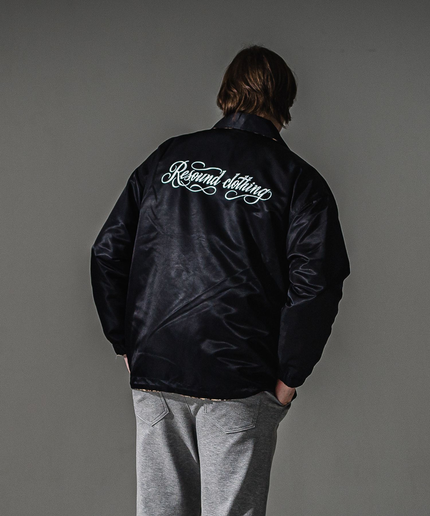 REV COACH JK / RC41-JK-010 / リバーシブルコーチジャケット / ブラック×レオパード (9月下旬入荷予定)