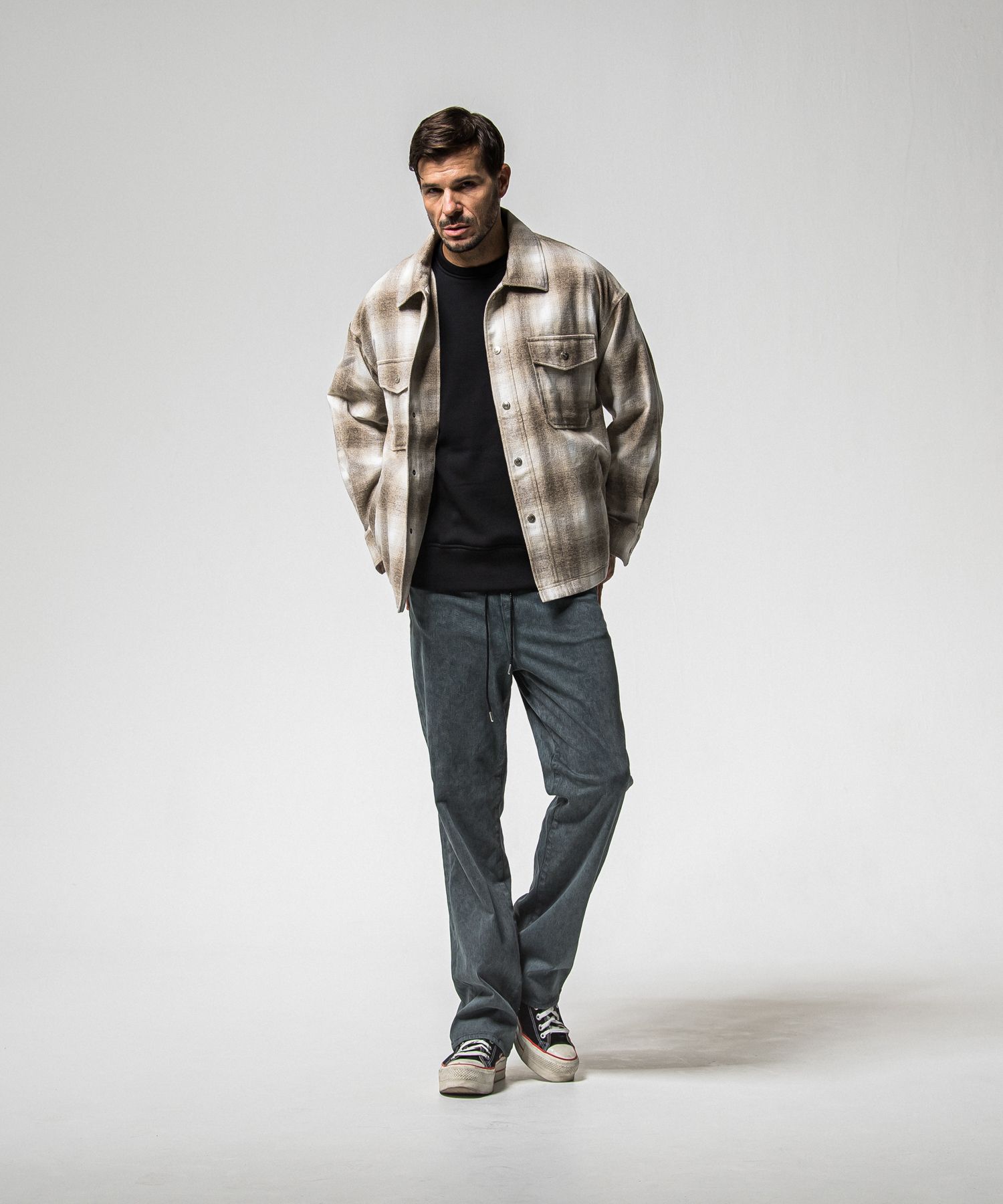 FLANNEL CHECK JK / RC38-JK-007 / フランネルチェックCPOジャケット / ブラウン (10月中旬入荷予定)