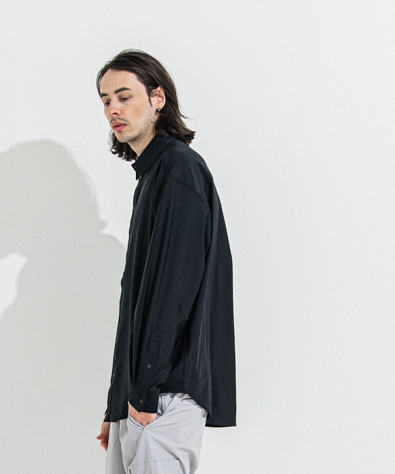 RUSH JACK SHIRTS / RC36-SH-001 / オーバーサイズラッシュガードシャツ / ブラック
