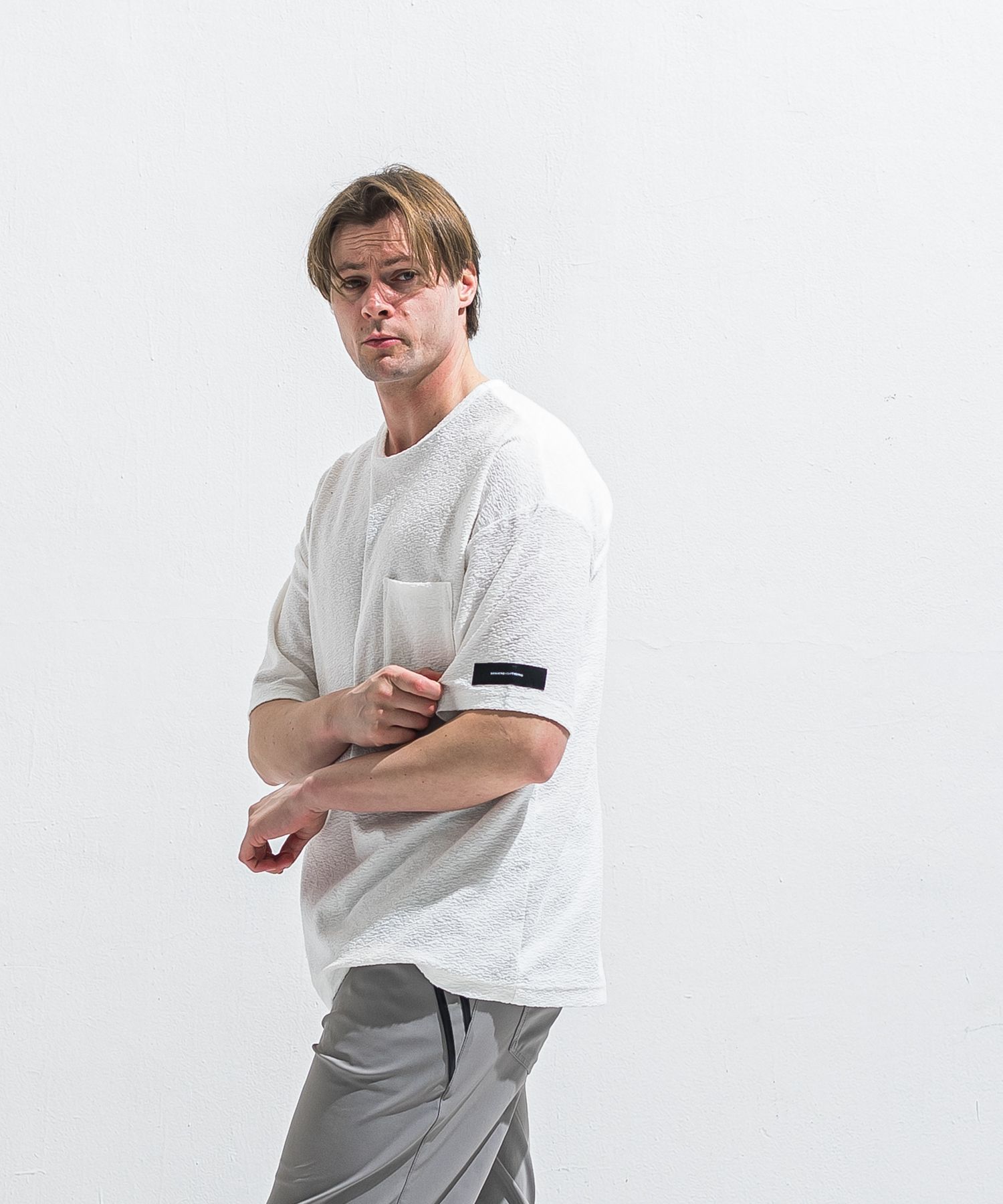 PILE OVER TEE / RC40-T-002 / パイルポケットビッグTシャツ / ホワイト (4月中旬入荷予定)