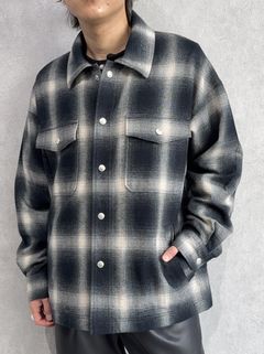 FLANNEL CHECK JK / RC38-JK-007 / フランネルチェックCPOジャケット / ブラック