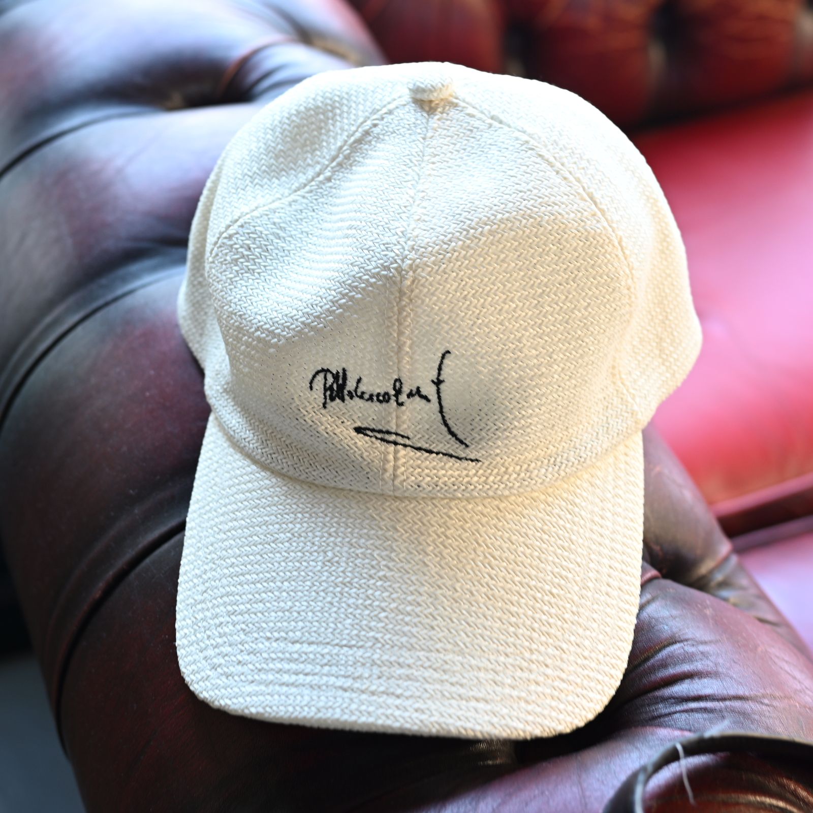 SIGN STRAW MESH CAP / DP1-CAP-001 / ストローメッシュローキャップ / ホワイト (3月上旬入荷予定)