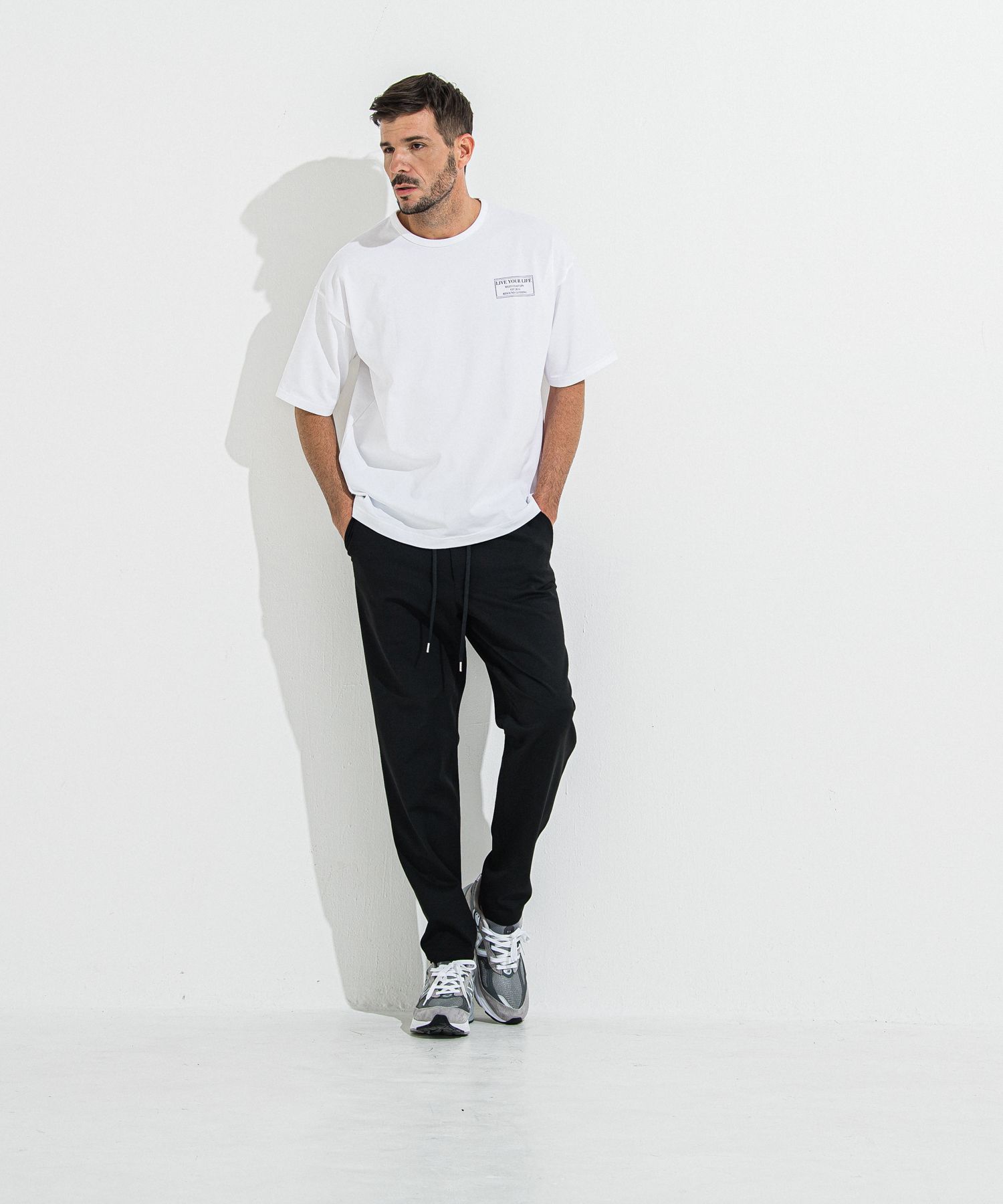 CREW OVER TEE / RC36-T-007 / バックプリントビッグTシャツ / ホワイト