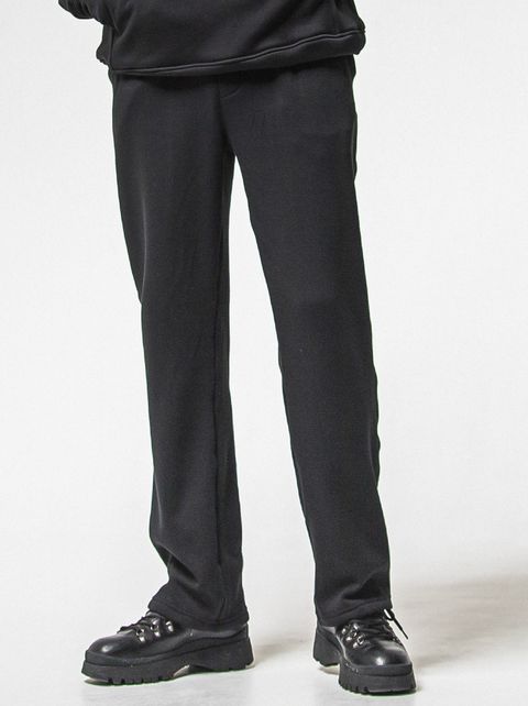 VELOURS FLEECE WIDE TUCK PANTS / RC38-ST-016HWT / 裏起毛スウェットワイドタックパンツ / ブラック (11月中旬入荷予定)