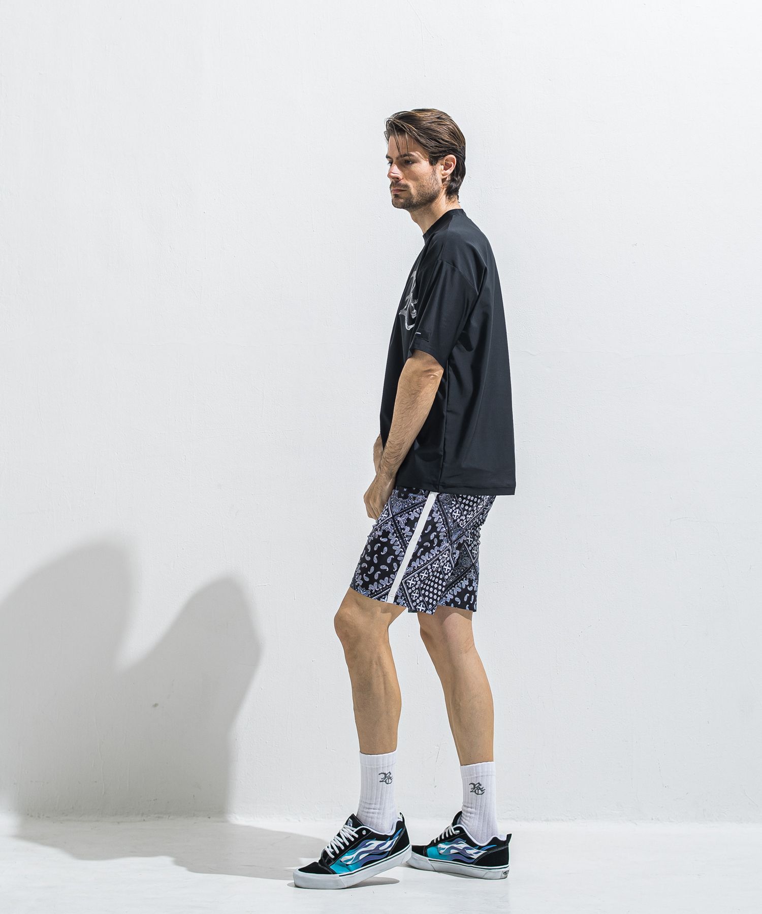 RC RUSH OVER T / RC40-T-009 / RCロゴラッシュガードビッグTシャツ / ブラック×ブラック (6月上旬入荷予定)