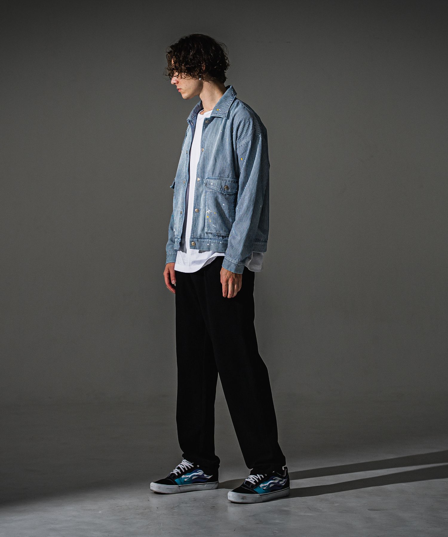 SEMI WIDE TUCK PANTS / RC41-ST-016WT / セミワイドタックパンツ / ブリスターブラック (7月下旬入荷予定)