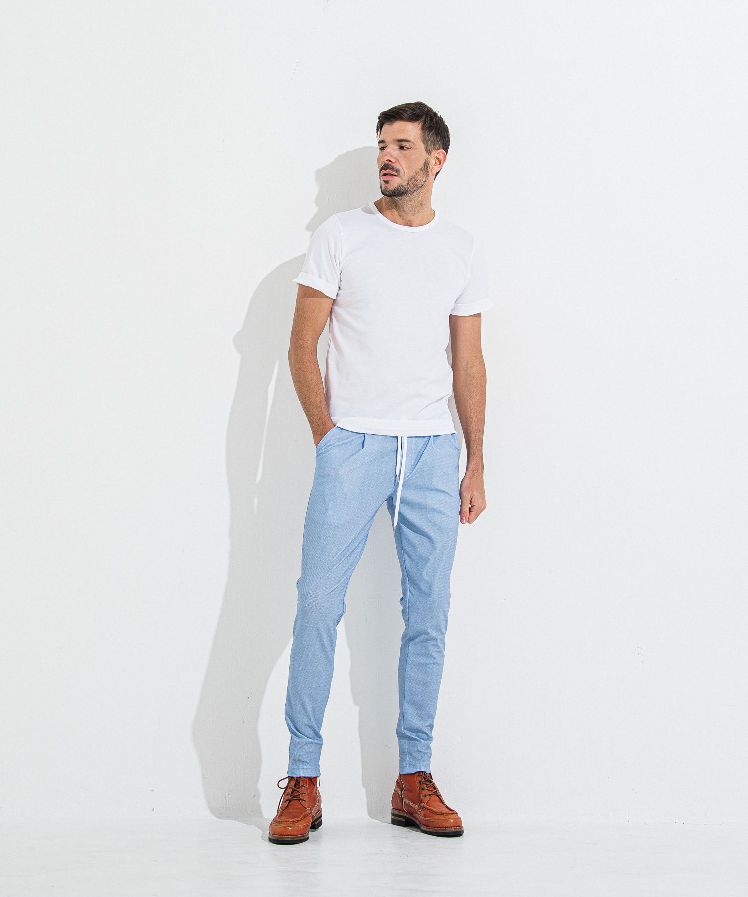 CHRIS EASY TUCK  PANTS / RC36-ST-016T / イージータックパンツ / チェックサックス