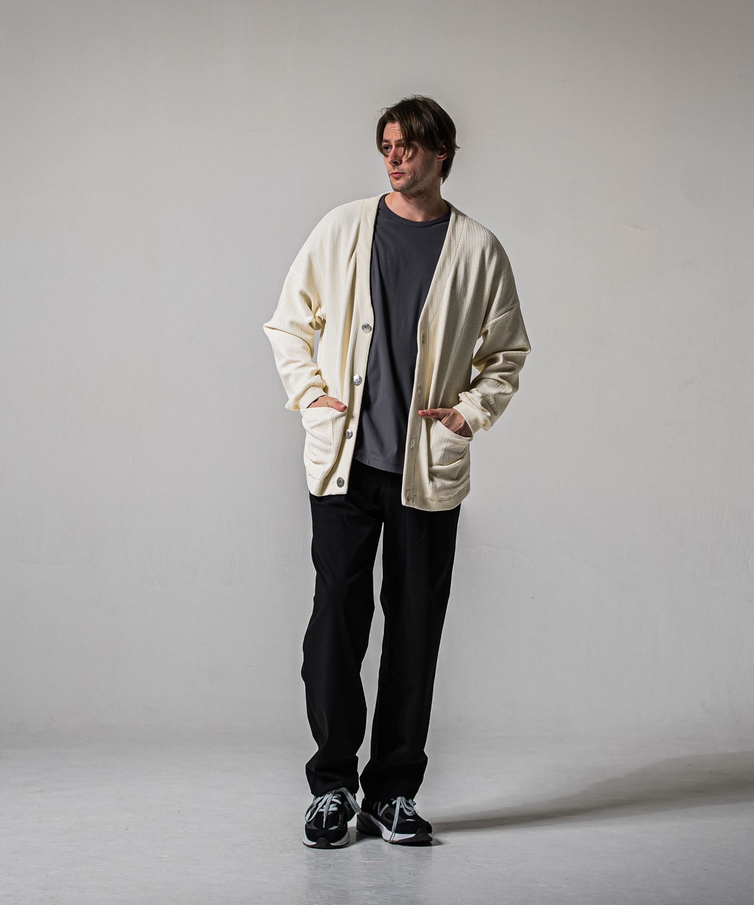 BLISTER KNIT C/D / RC39-C-005 / ブリスターニットカーディガン / オフホワイト (1月下旬入荷予定)