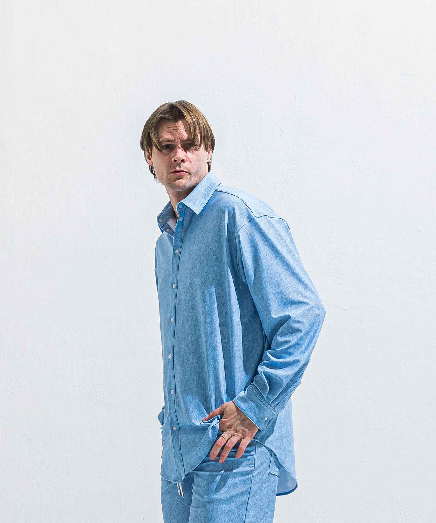 RUSH JACK SHIRTS / RC40-SH-001 / オーバーサイズラッシュガードシャツ / ライトインディゴ (5月中旬入荷予定)