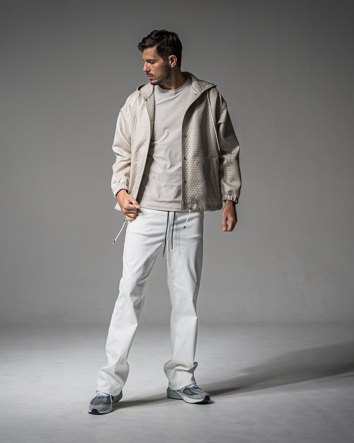 KING DENIM JERSEY / BASIC-ST-005 / デニムジャージ バギーワイドパンツ / ホワイト