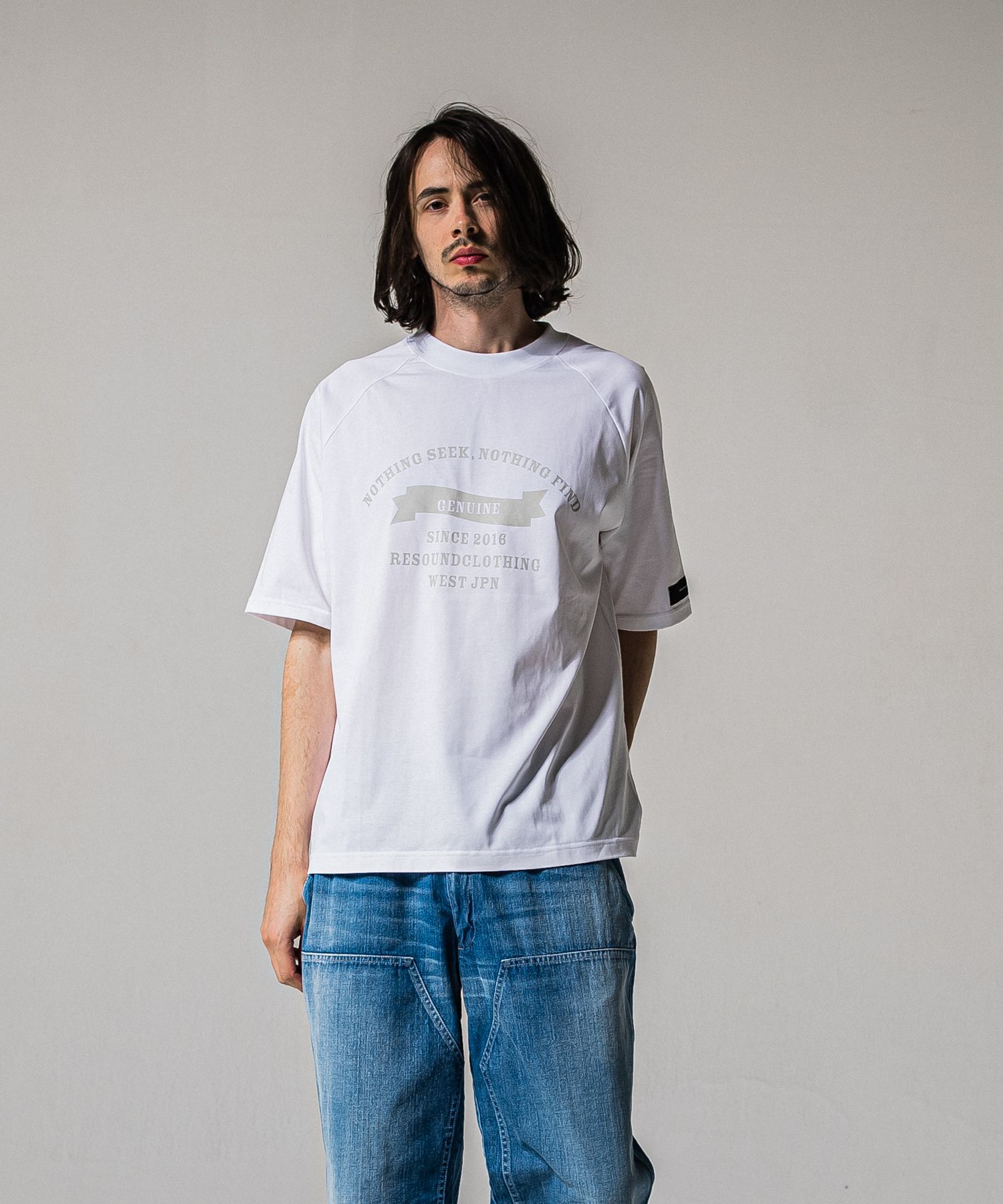 COLLEGE RAGLAN OVER TEE / RC39-T-002 / カレッジロゴラグランビッグTシャツ / ホワイト (4月上旬入荷予定)