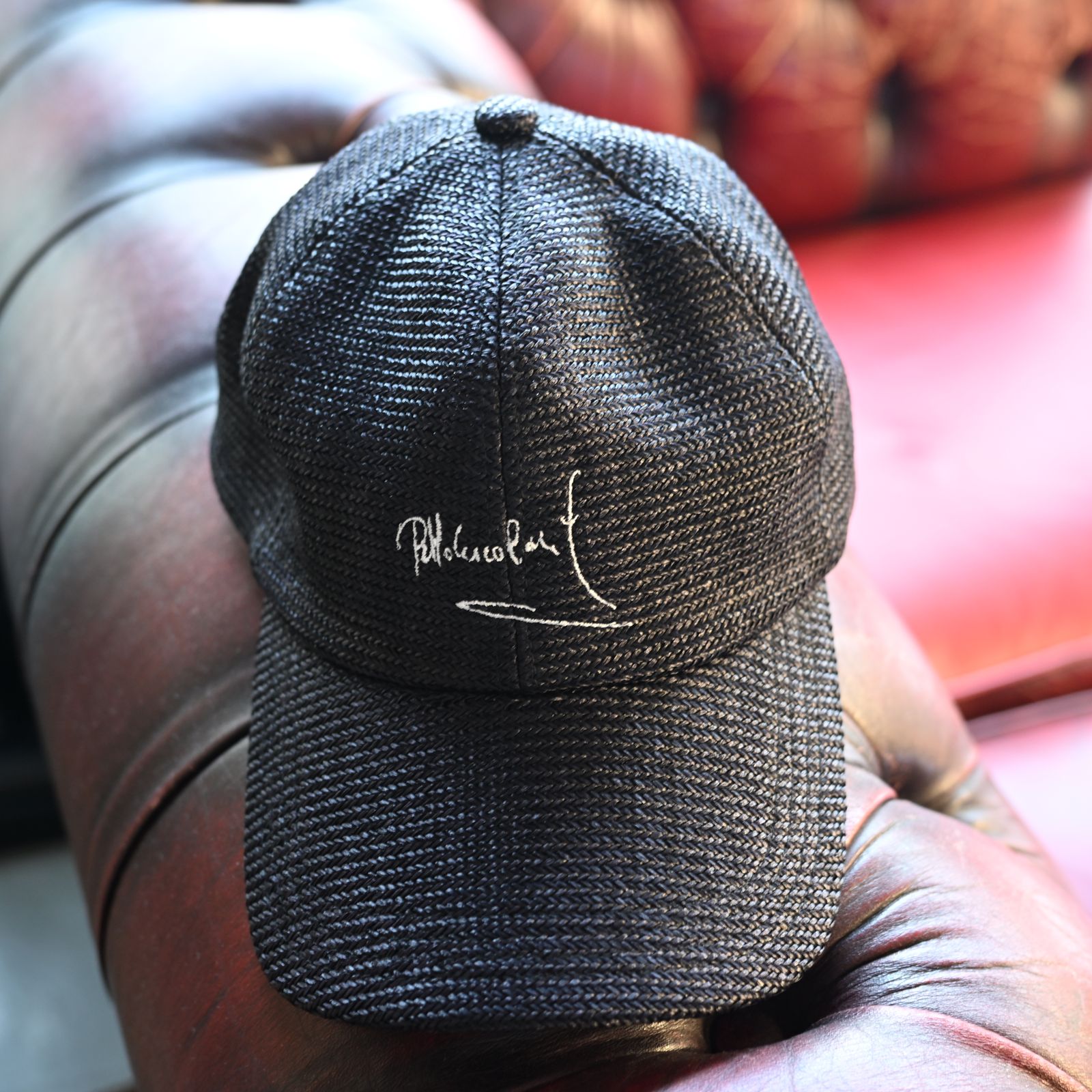 SIGN STRAW MESH CAP / DP1-CAP-001 / ストローメッシュローキャップ / ブラック (3月上旬入荷予定)