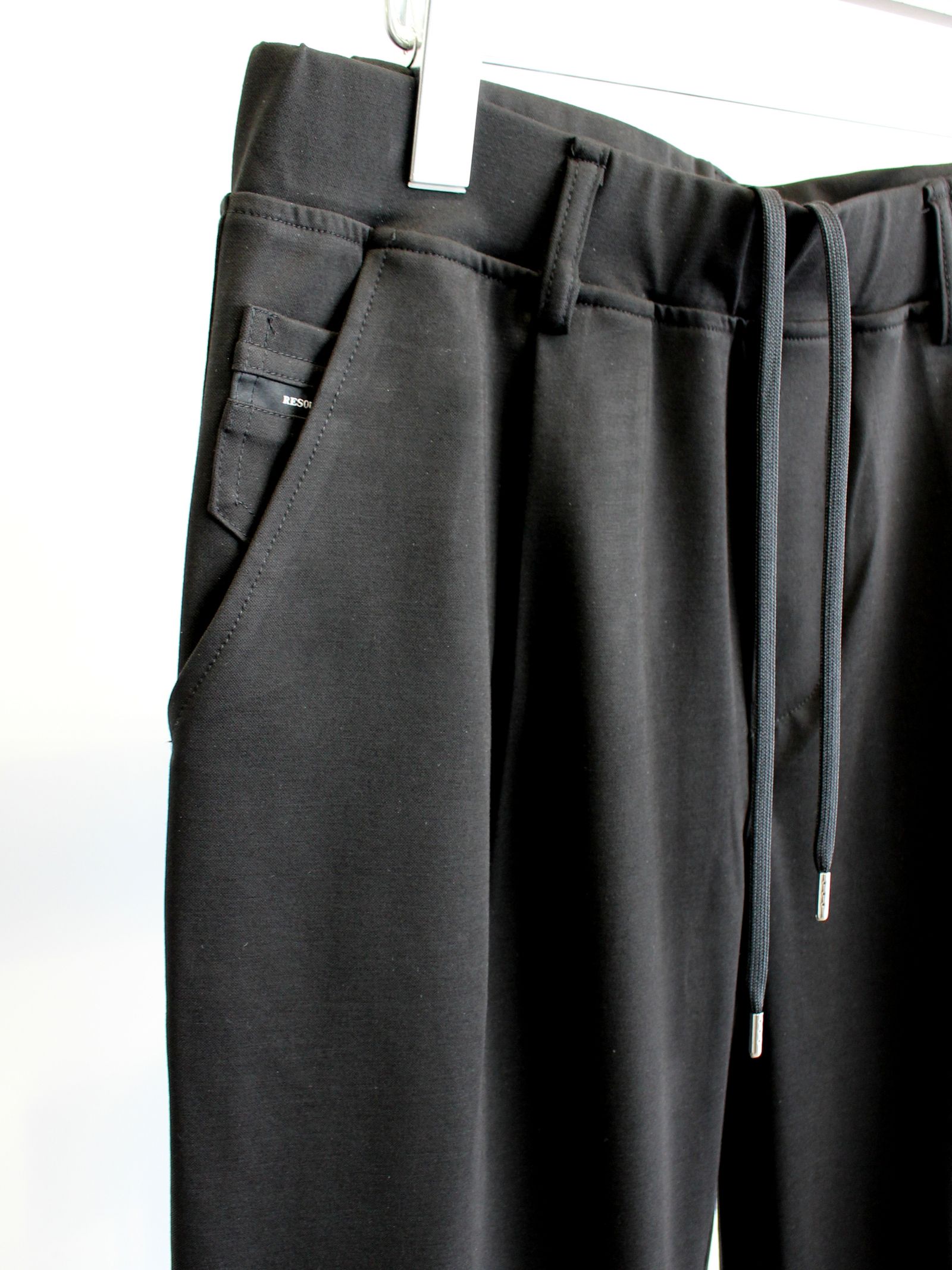 CHRIS EASY WIDE TUCK PANTS / RC32-ST-016WT / ワイドタックパンツ / ブラック