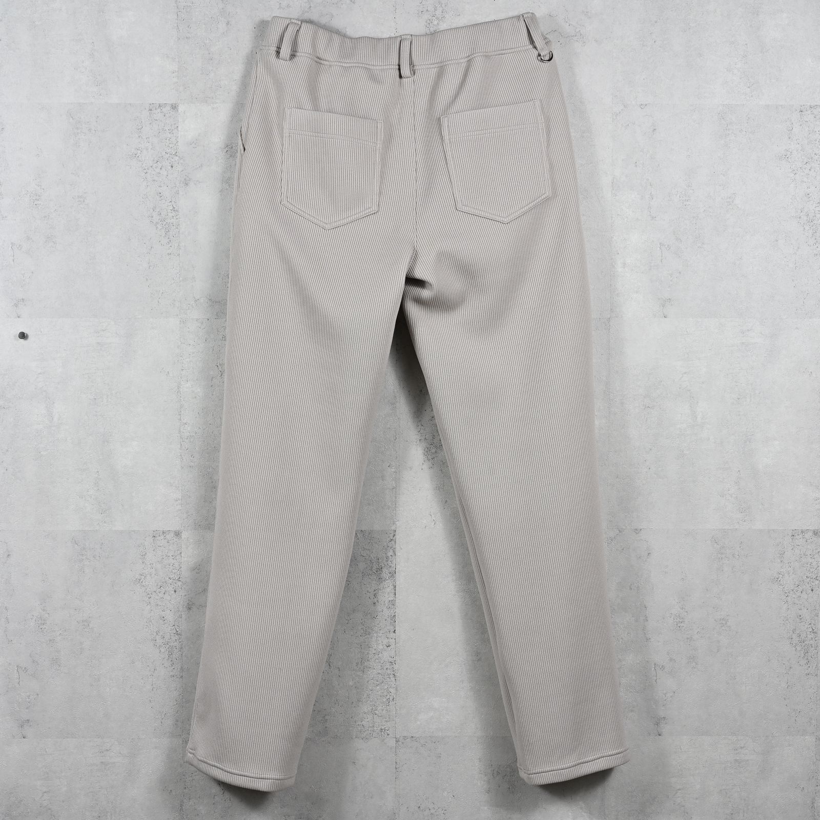 AZE WIDE TUCK PANTS / RC39-ST-016WT2 / 高機能畦編みニットワイドタックパンツ / グレージュ (1月中旬入荷予定)