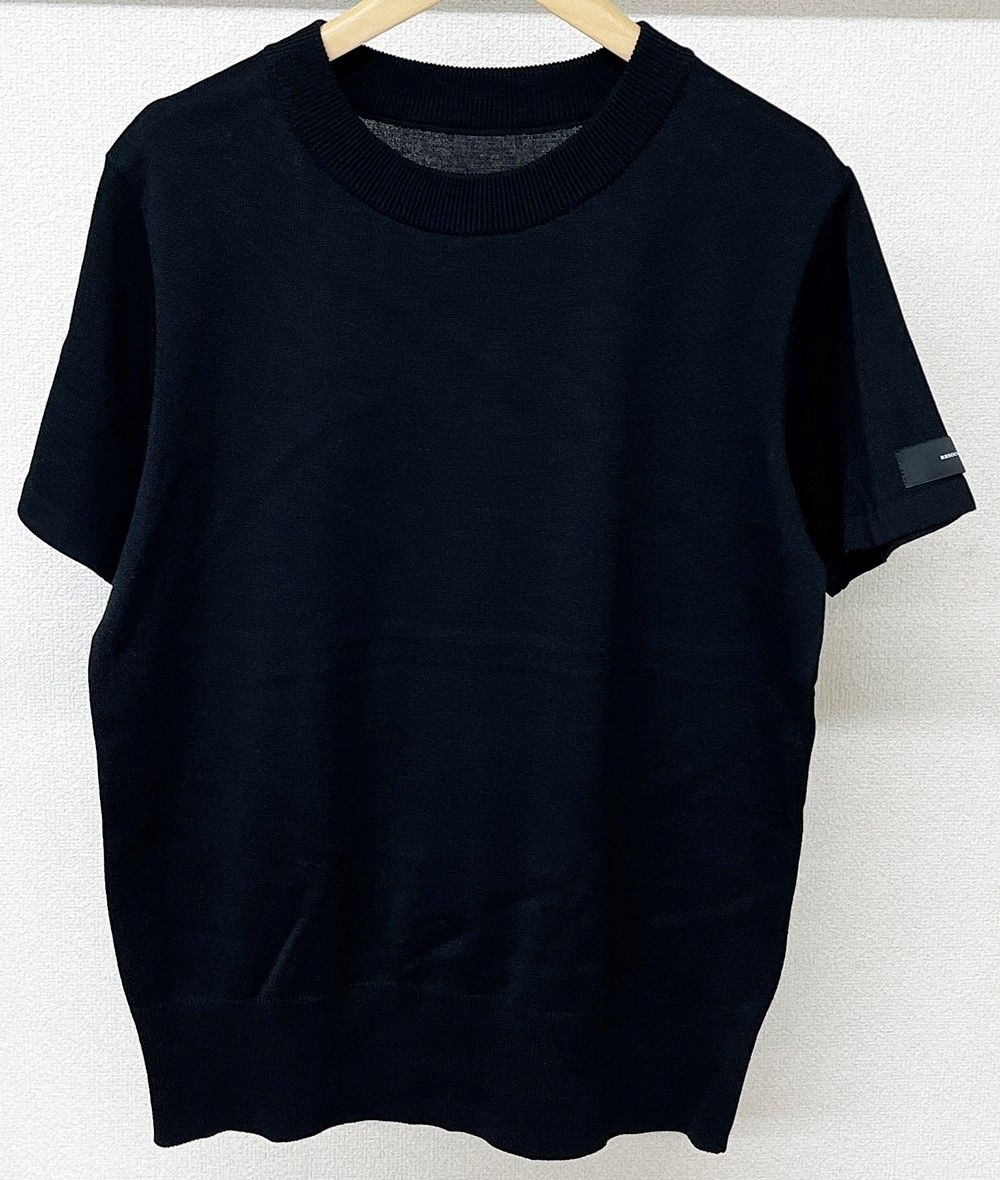SILK HALF KNT / RC28-K-001 / 無地半袖サマーニット / ブラック