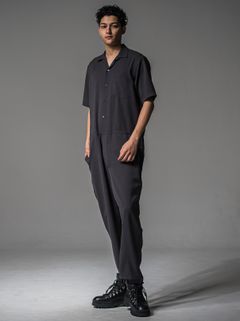 RAGE TWILL HALF ALL IN ONE / DP1-TN-001 / 半袖シャツオールインワン / チャコール (3月中旬入荷予定)