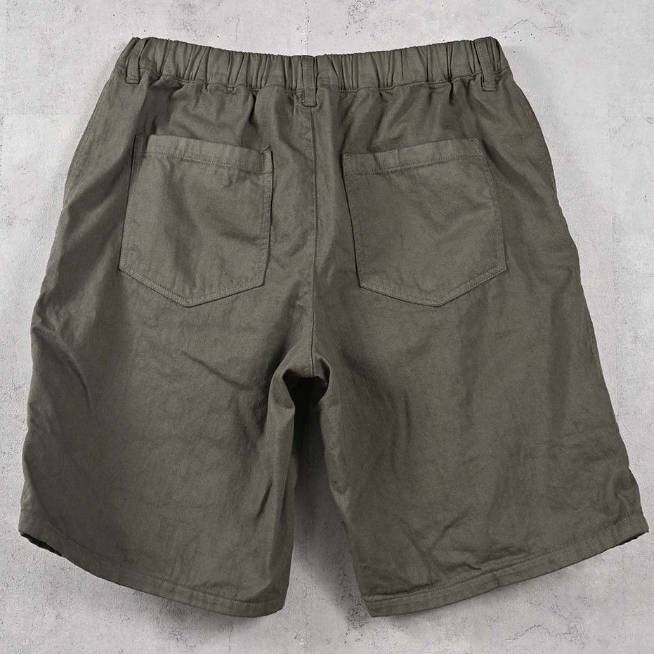DOUBLE KNEE SHORTS / RC40-HP-007 / ダブルニーデニムハーフパンツ / カーキ (6月上旬入荷予定)