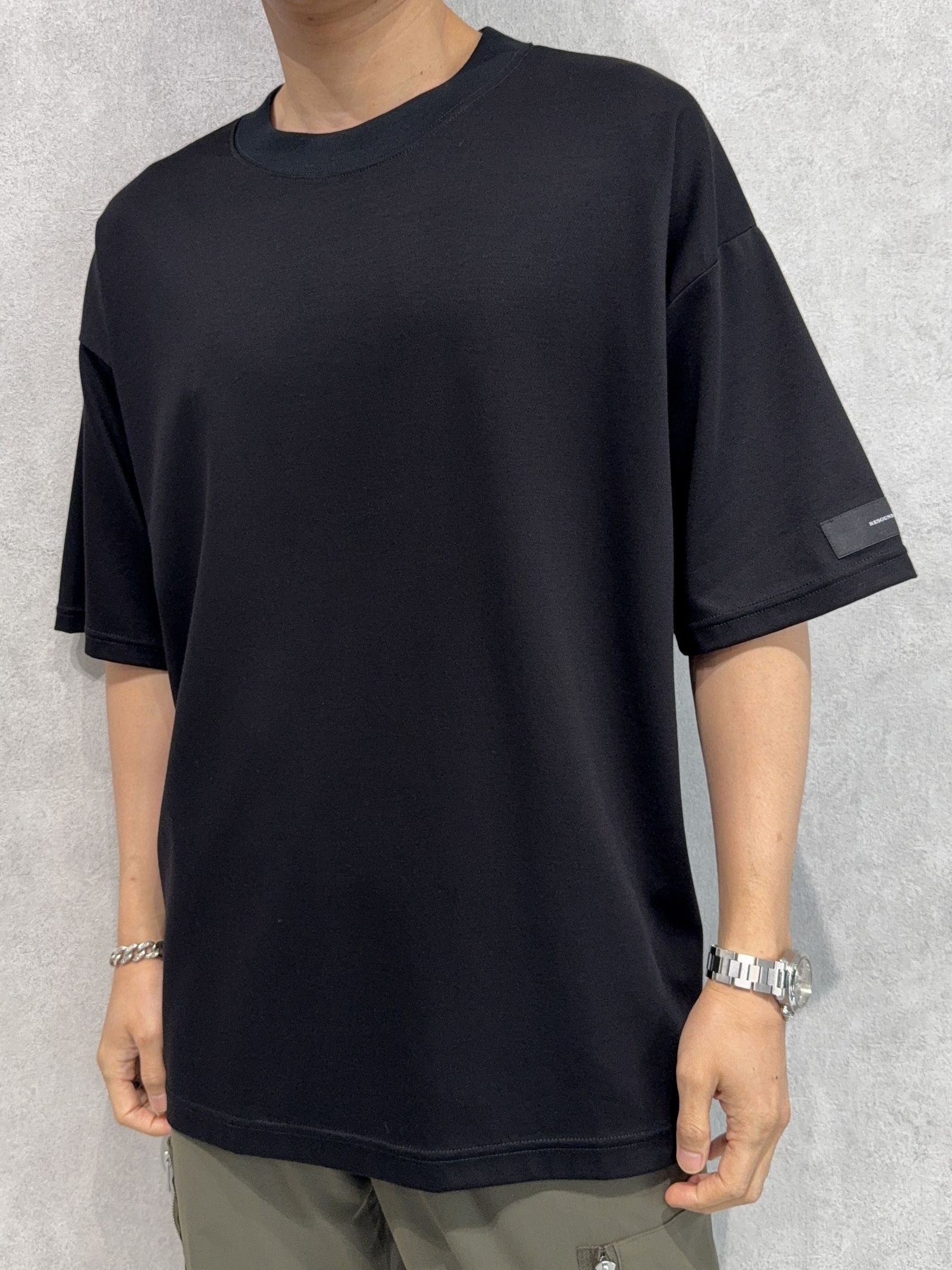 REV MESH OVER TEE / RC40-T-004 / メッシュビッグTシャツ / ブラック
