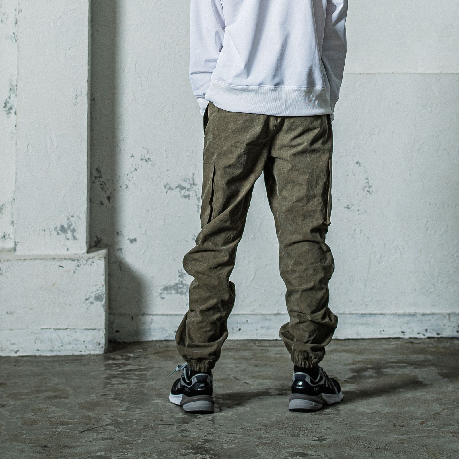 DAVID CARGO PANTS / RC35-ST-040 / ミリタリー裾ゴムカーゴパンツ / ヴィンテージカーキ