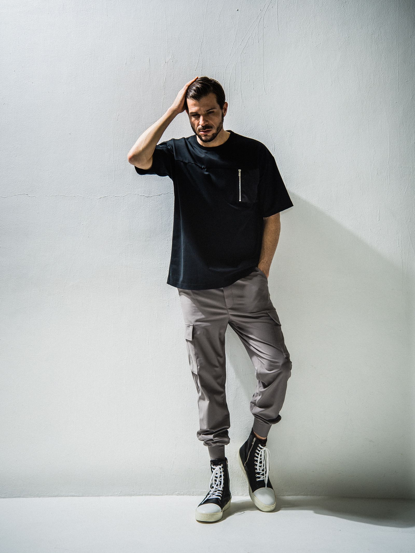 NYLON POCKET LOOSE TEE / RC24-T-006 / ビッグTシャツ※