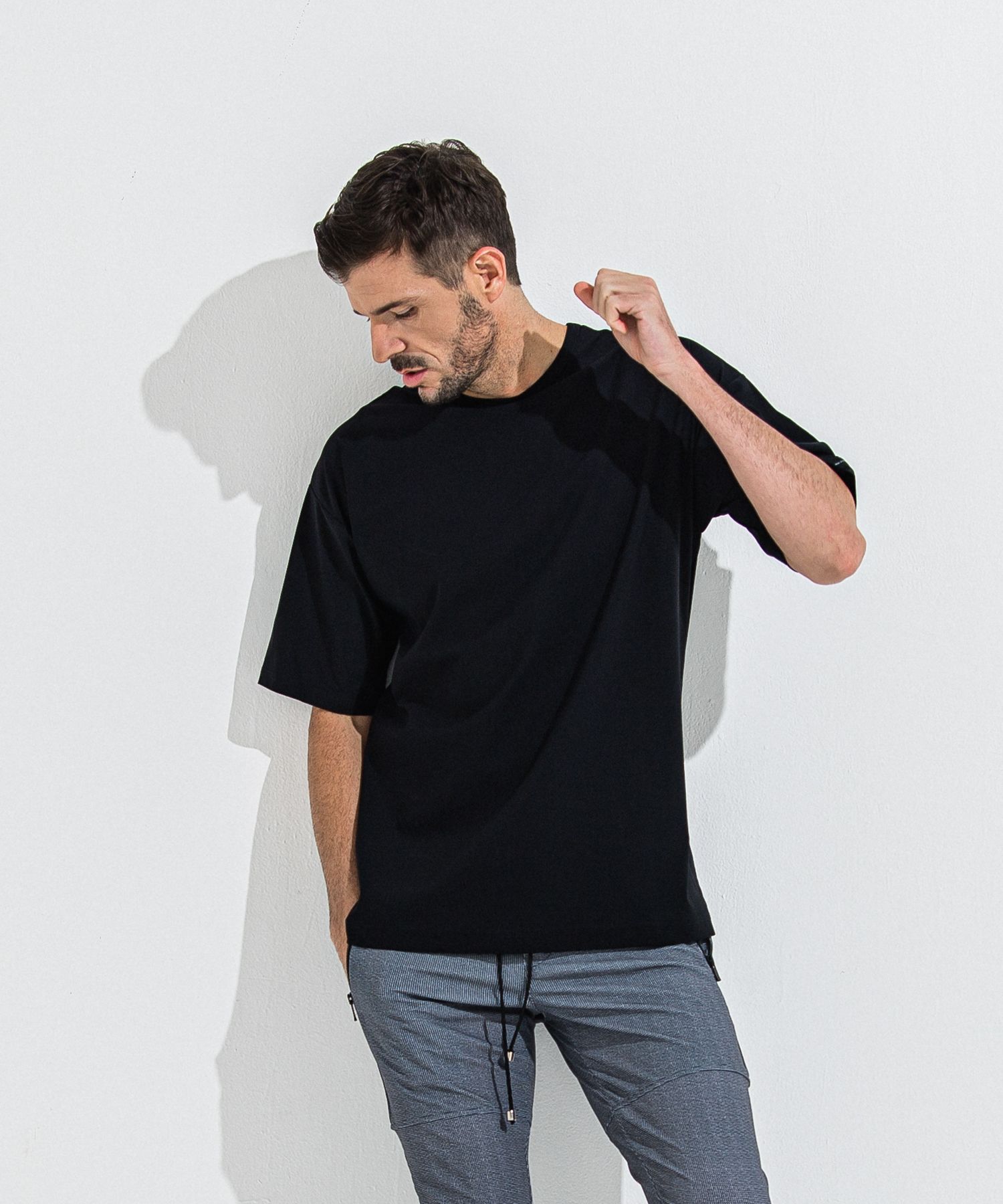 NYLON OVER T / RC36-T-003 / ナイロンビッグTシャツ / ブラック