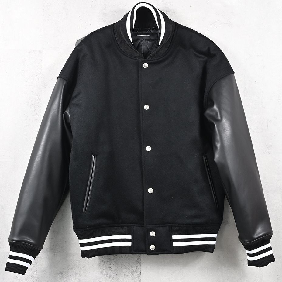 VARSITY JACKET / RC41-JK-008 / スタジャン / ブラック (10月下旬入荷予定)