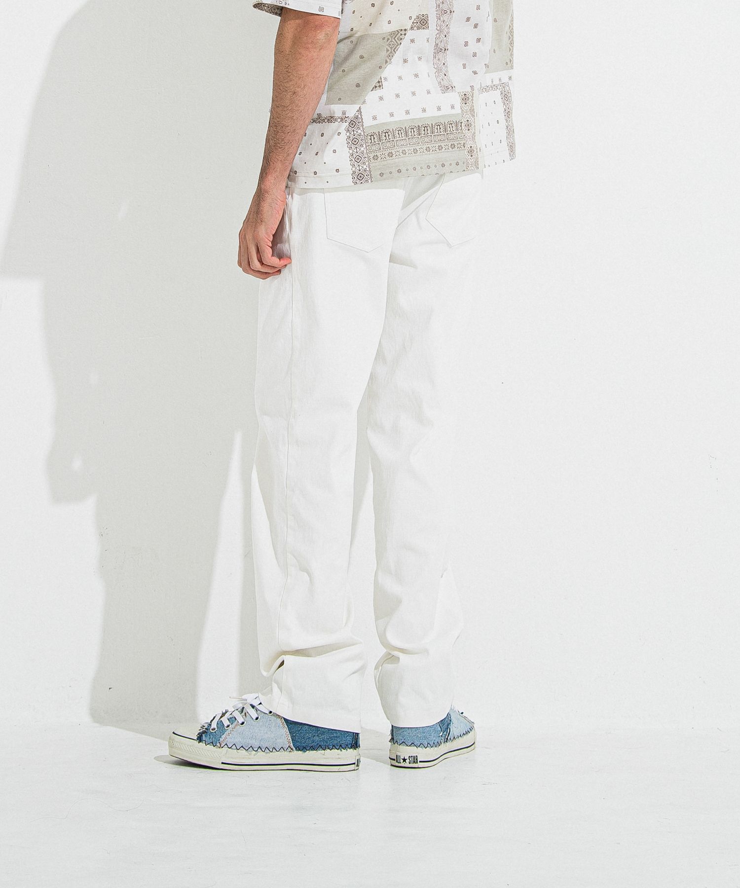 DENIM JERSEY WIDE PT / RC36-ST-016WTD / ライトオンスデニムジャージワイドパンツ / ホワイト
