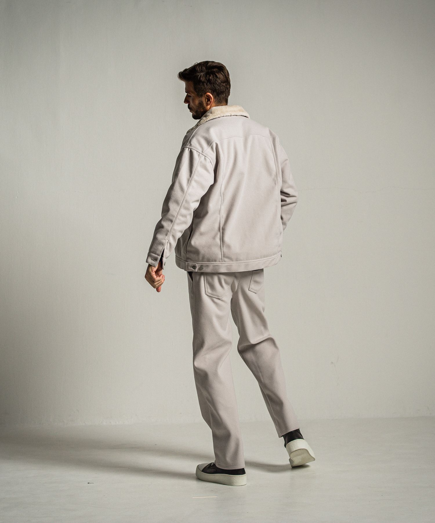 MELTON WIDE TUCK PANTS / RC34-ST-016WT / メルトンワイドタックパンツ / グレージュ