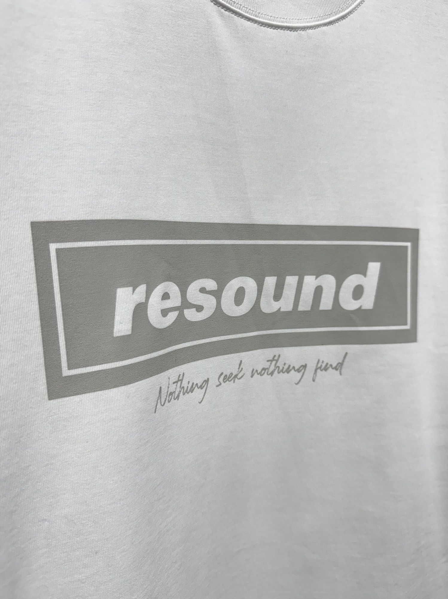 BOX OVER TEE / RC40-T-007 / ボックスロゴビッグTシャツ / ホワイト×グレー
