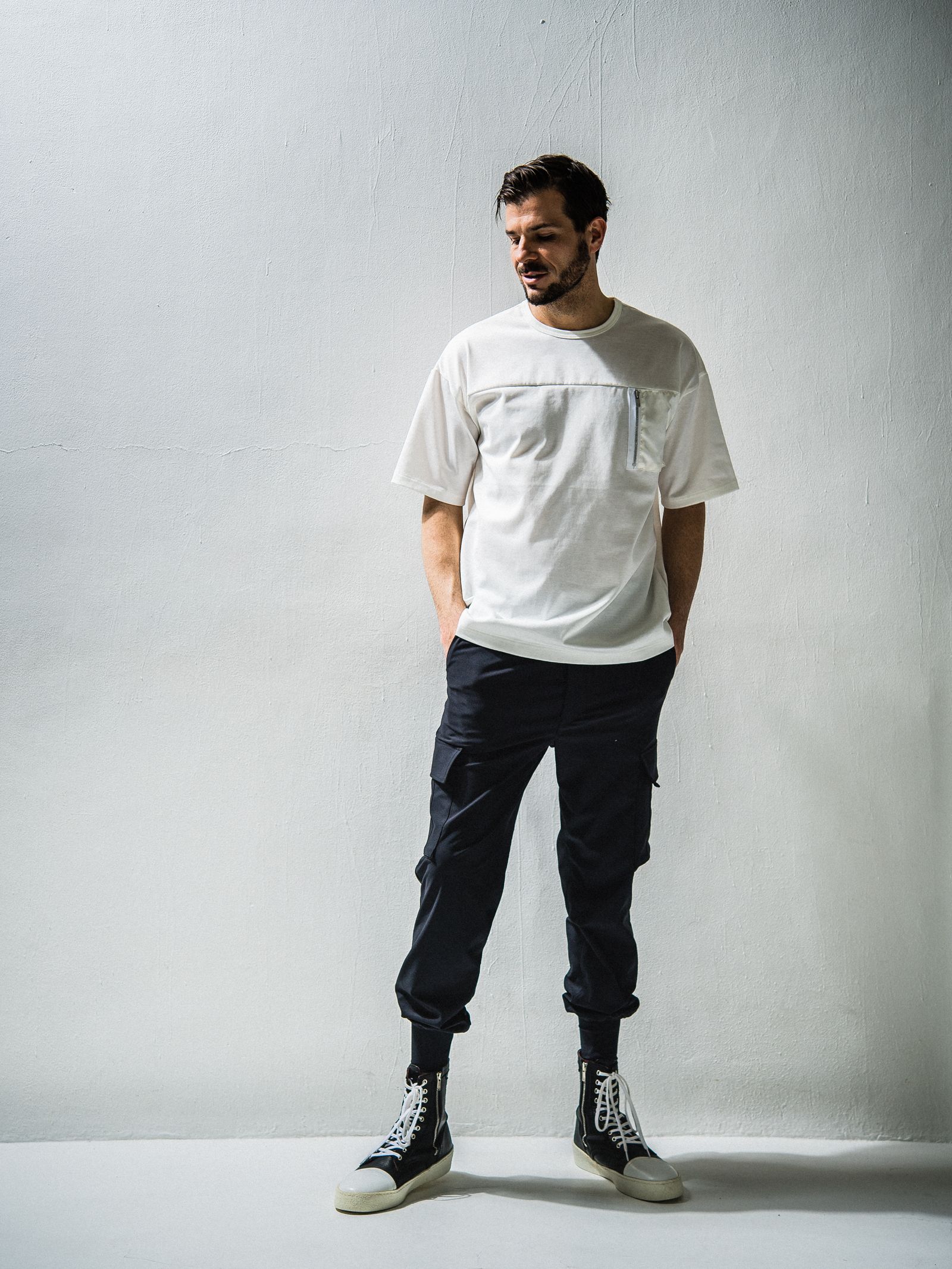 NYLON POCKET LOOSE TEE / RC24-T-006 / ビッグTシャツ※