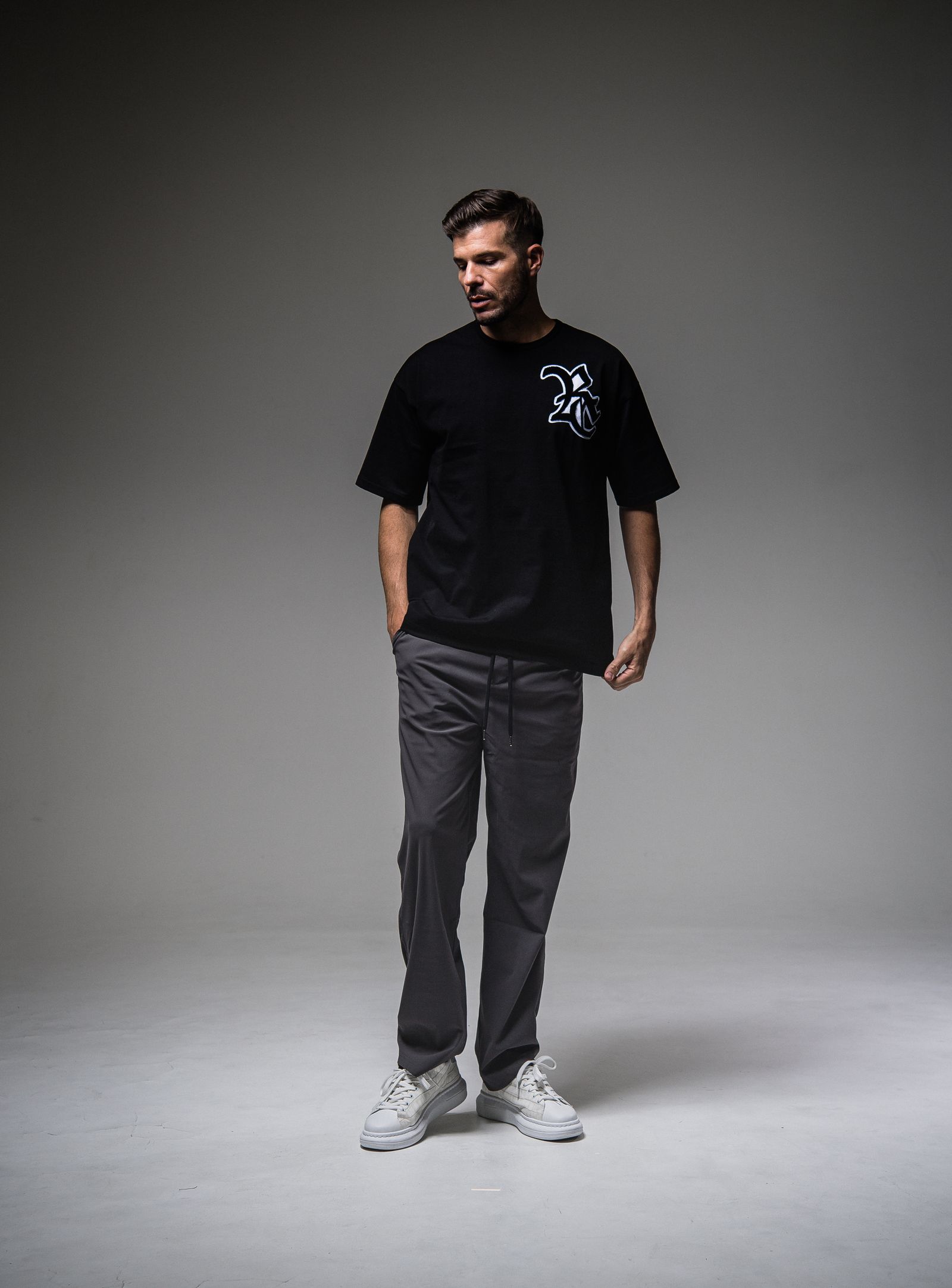 RC CHENILLE LOOSE TEE / RC25-T-004 / ビッグTシャツ / ブラック ※