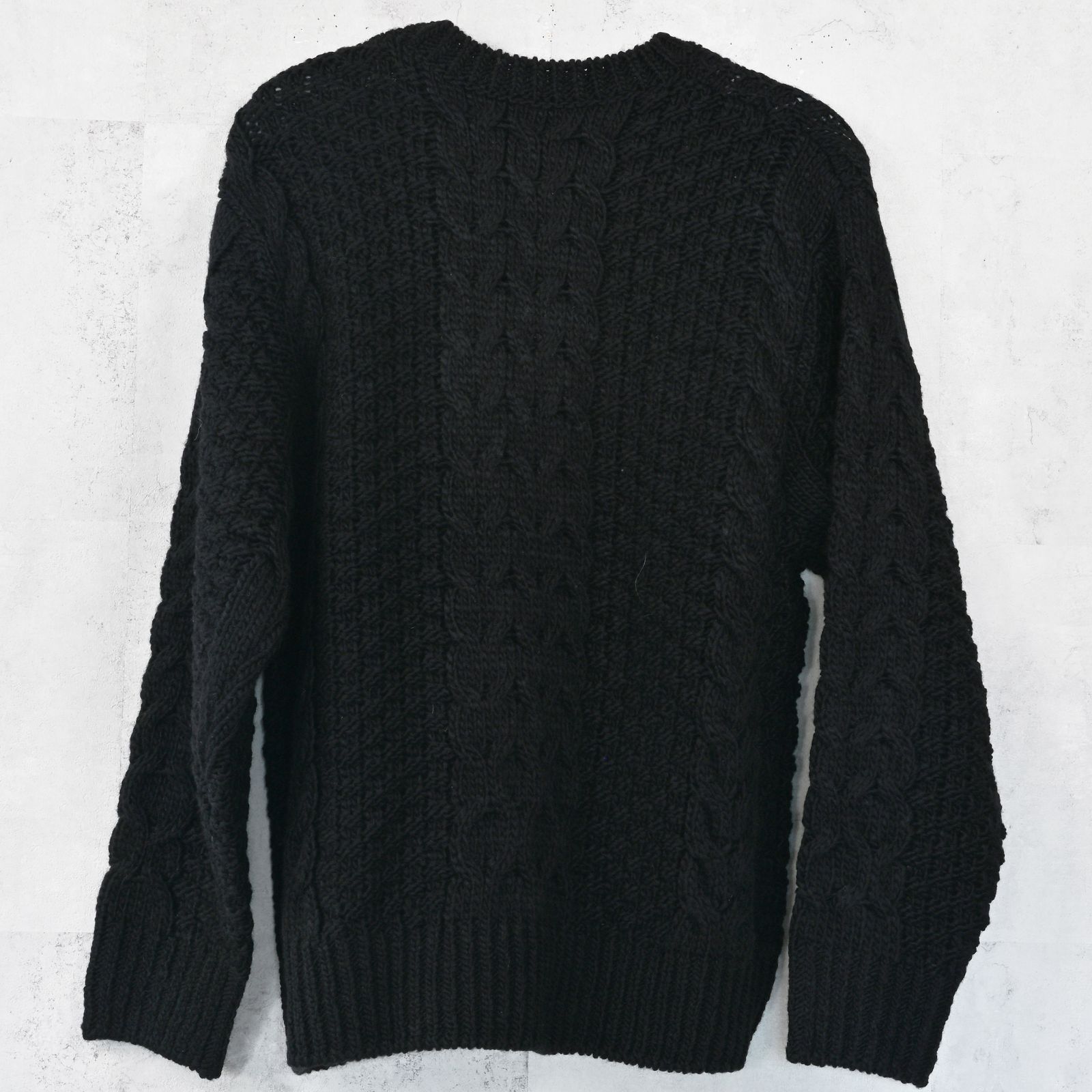 CABLE LAW SWEATER / RC42-K-002 / ケーブルニット / ブラック (10月下旬入荷予定)