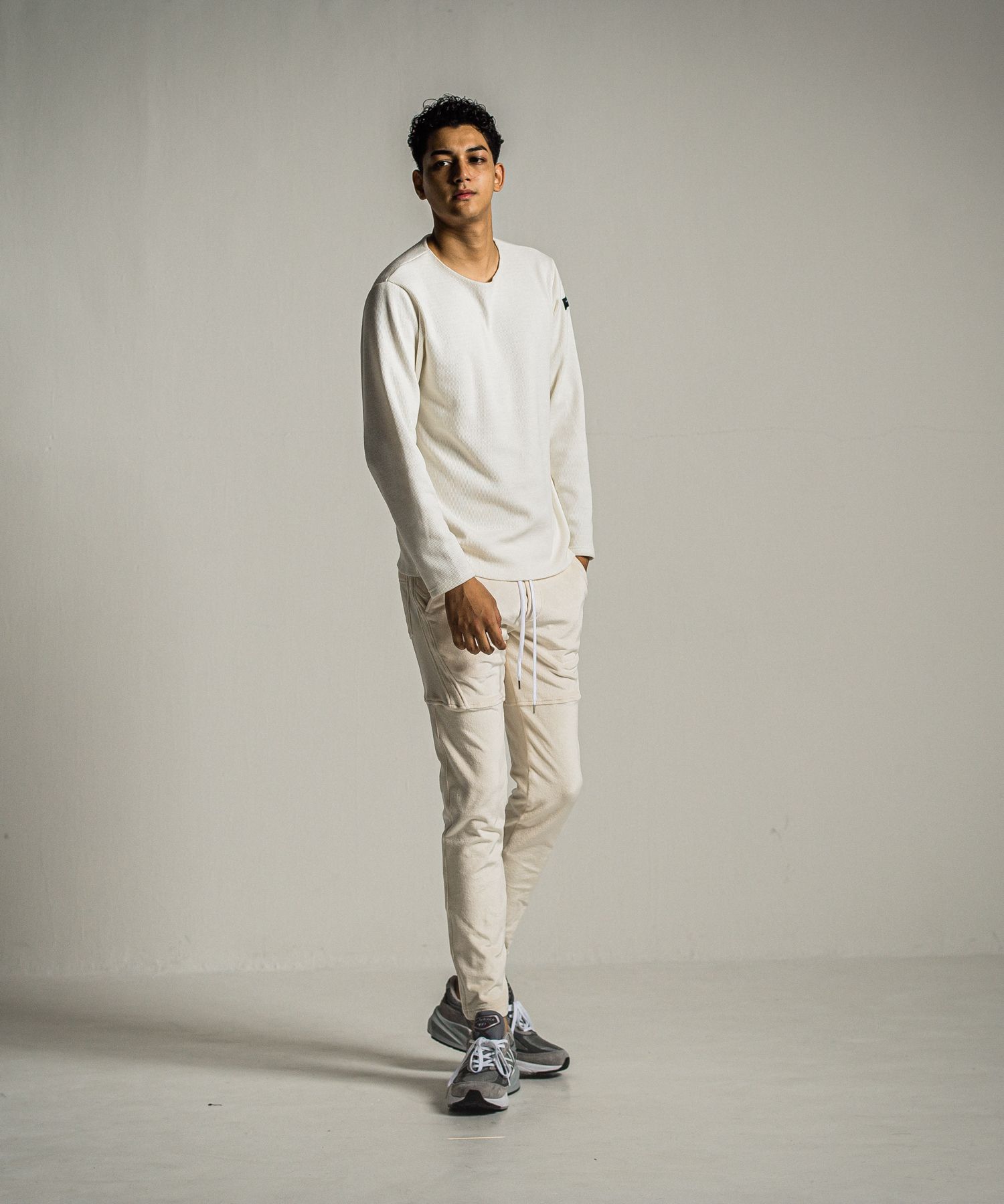 VELOURS FLEECE NEO THERMAL / RC34-C-001 / 裏起毛サーマルロングTシャツ / ホワイト