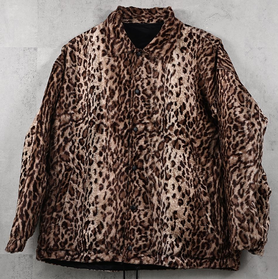 REV COACH JK / RC41-JK-010 / リバーシブルコーチジャケット / ブラック×レオパード (9月下旬入荷予定)