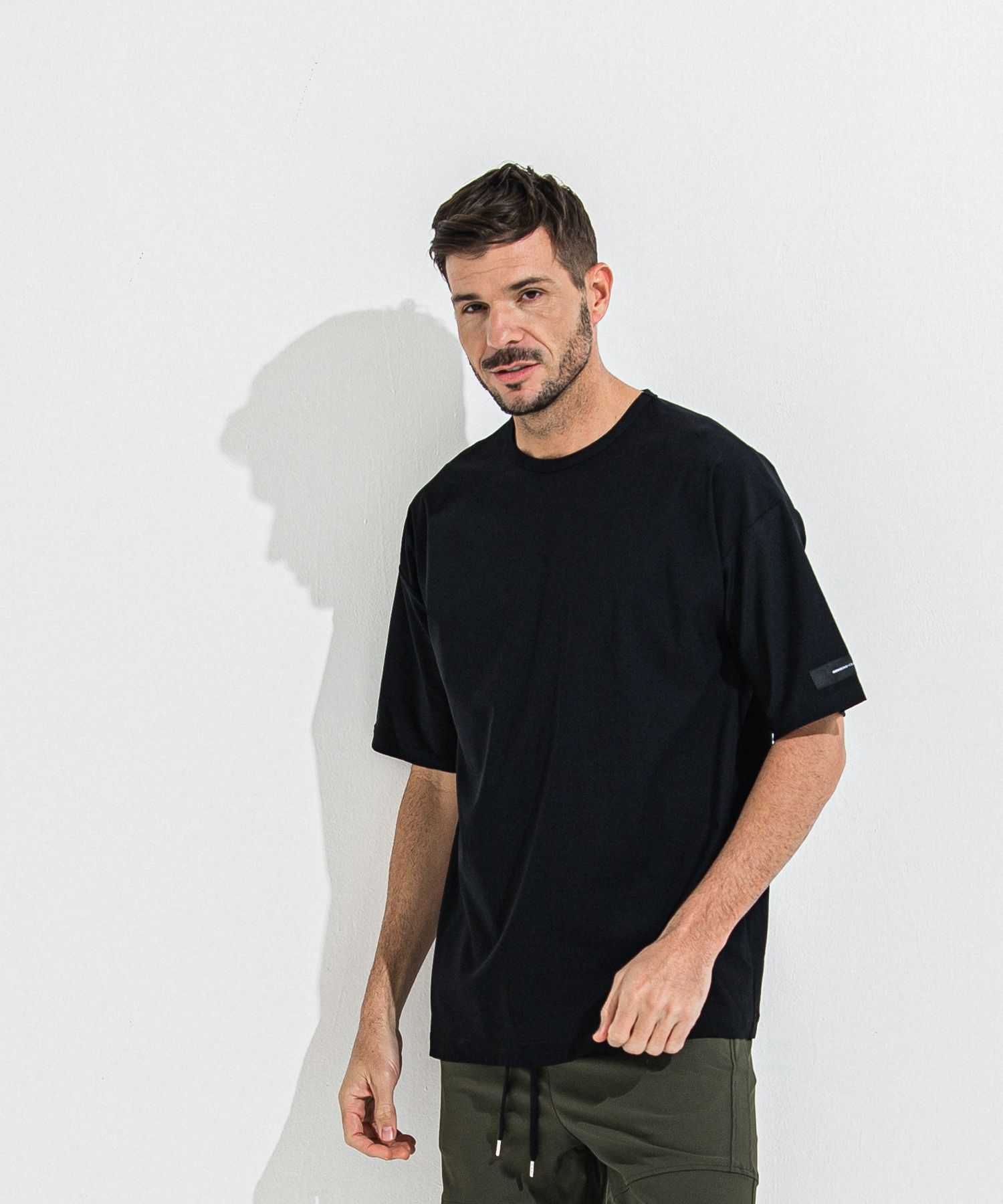 NYLON OVER T / RC36-T-003 / ナイロンビッグTシャツ / ブラック
