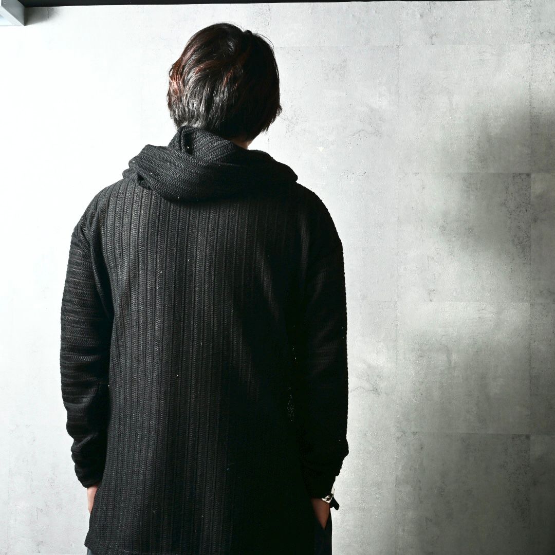 RUSSEL MEXICAN HOODIE / DP1-C-003 / ラッセル織りメキシカンパーカー / ブラック (3月上旬入荷予定)