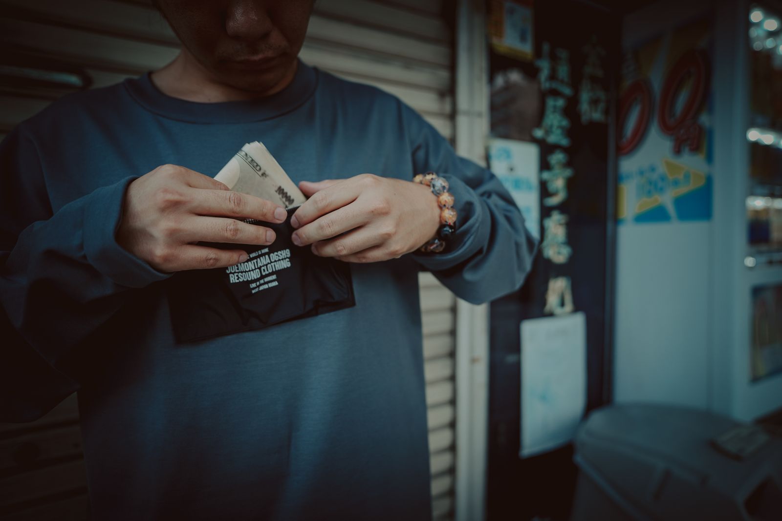 JOEMONTANA×RESOUND コラボロングスリーブポケットビッグTシャツ / RCJ-T-001 / グレー