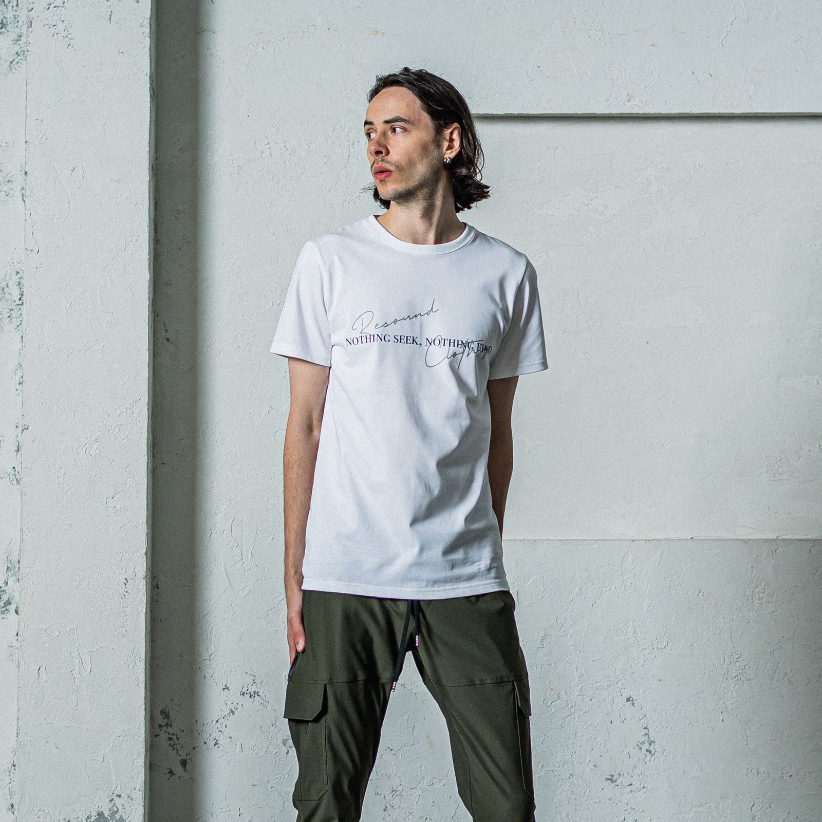 NSNF BASIC TEE / RC35-T-003 / メッセージロゴジャストTシャツ / ホワイト