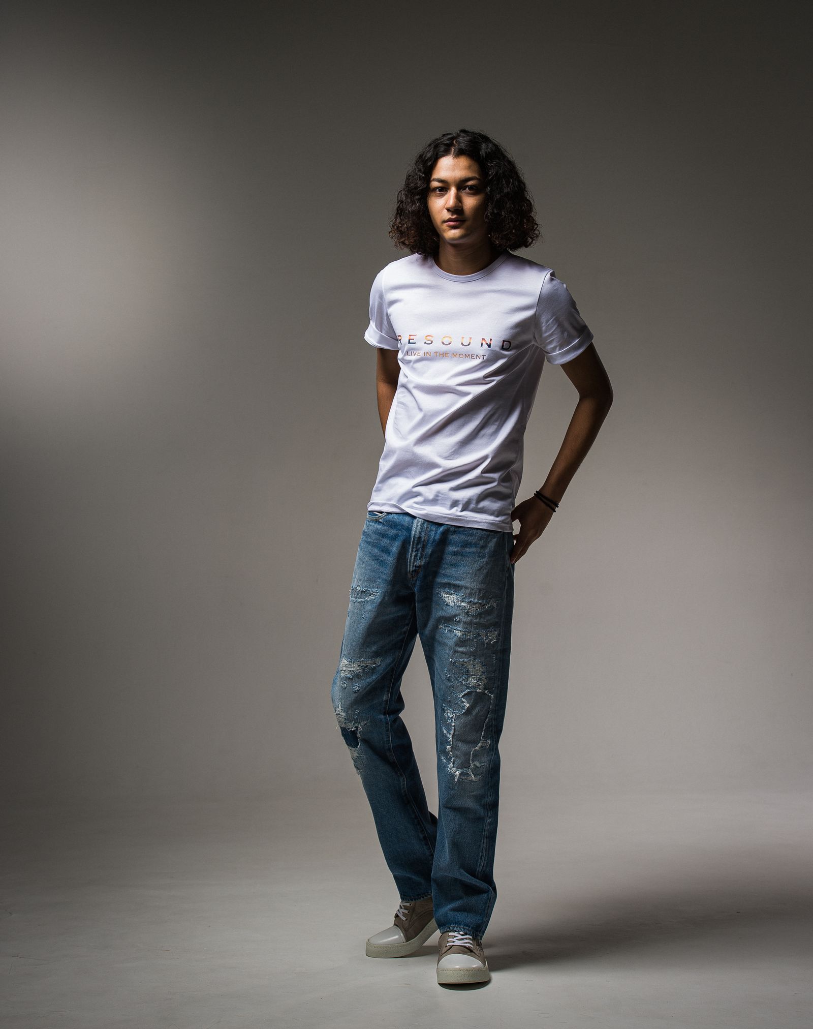 BEACH ROGO ROLL UP JERSEY TEE / RC23-T-004 / ロゴプリントTシャツ