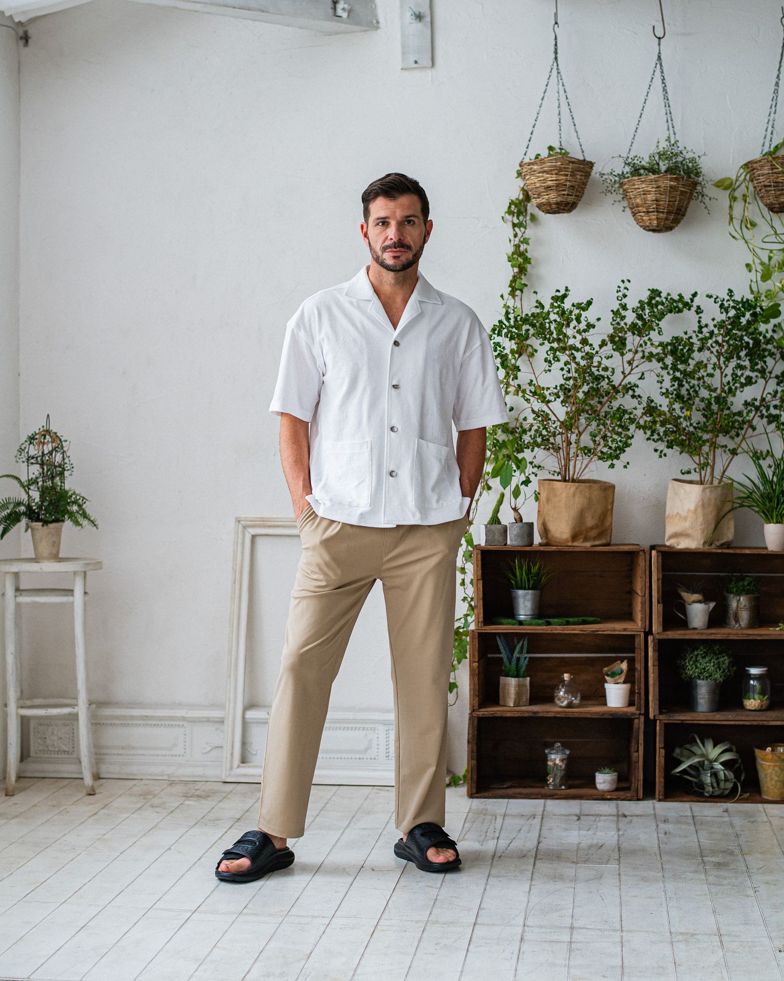 CHRIS EASY WIDE TUCK PANTS / RC32-ST-016WT / ワイドタックパンツ / ベージュ