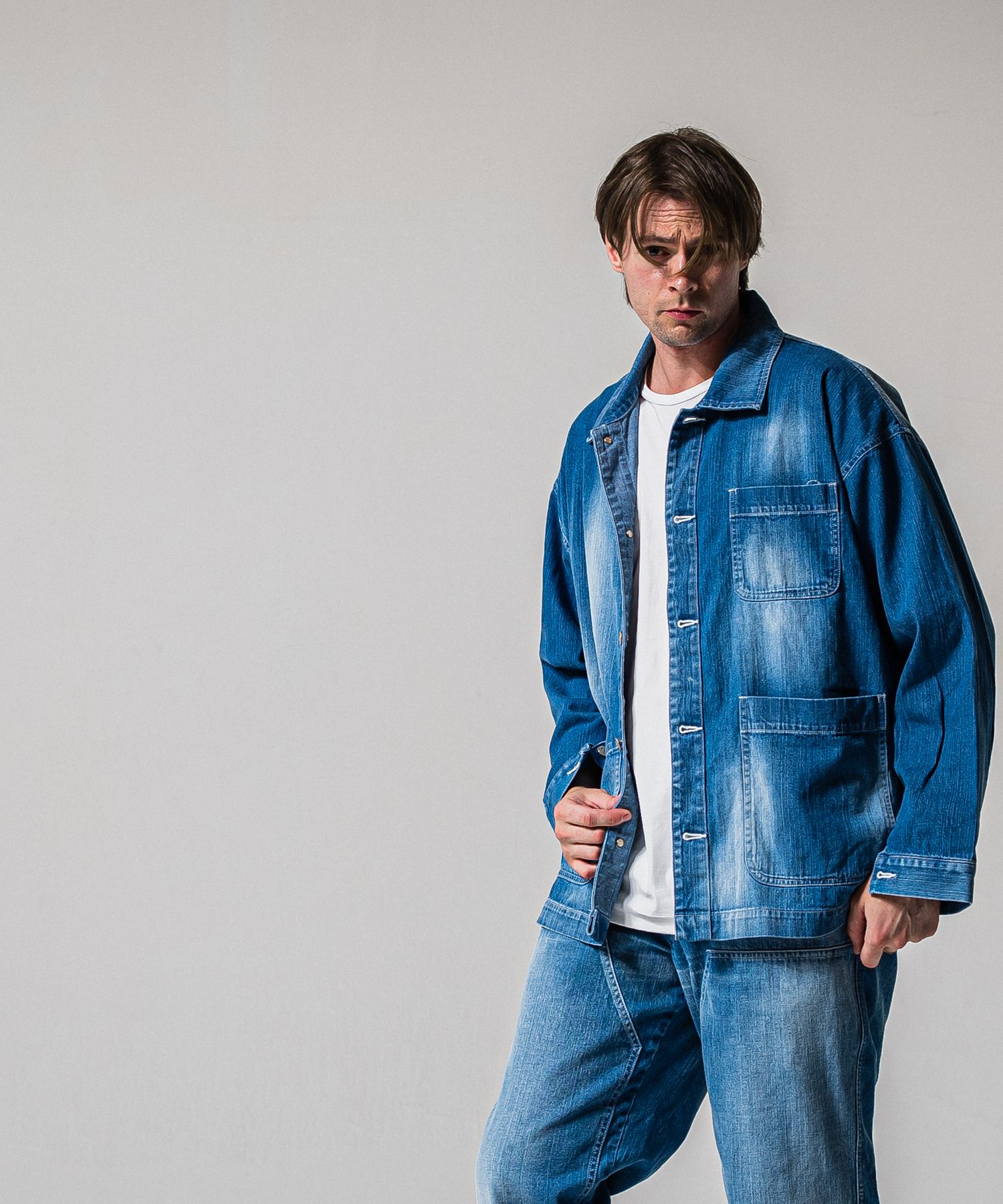 RC CAVER ALL / RC39-JK-004 / デニムカバーオール / ライトインディゴ (2月中旬入荷予定)