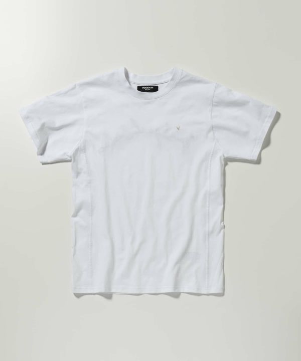 コード刺繍バックロゴ半袖Tシャツ / ust-23010 / ホワイト
