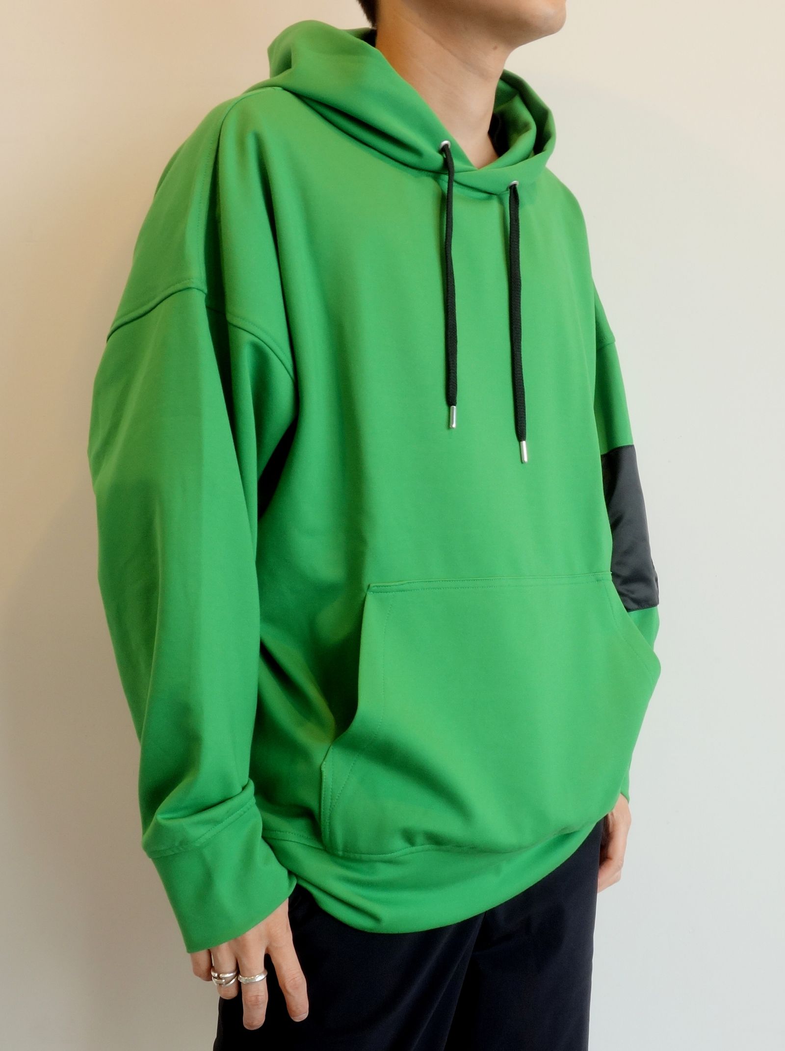 MILITARY POCKET LOOSE HOODIE / RC25-C-005 / ミリタリーポケットパーカー / グリーン