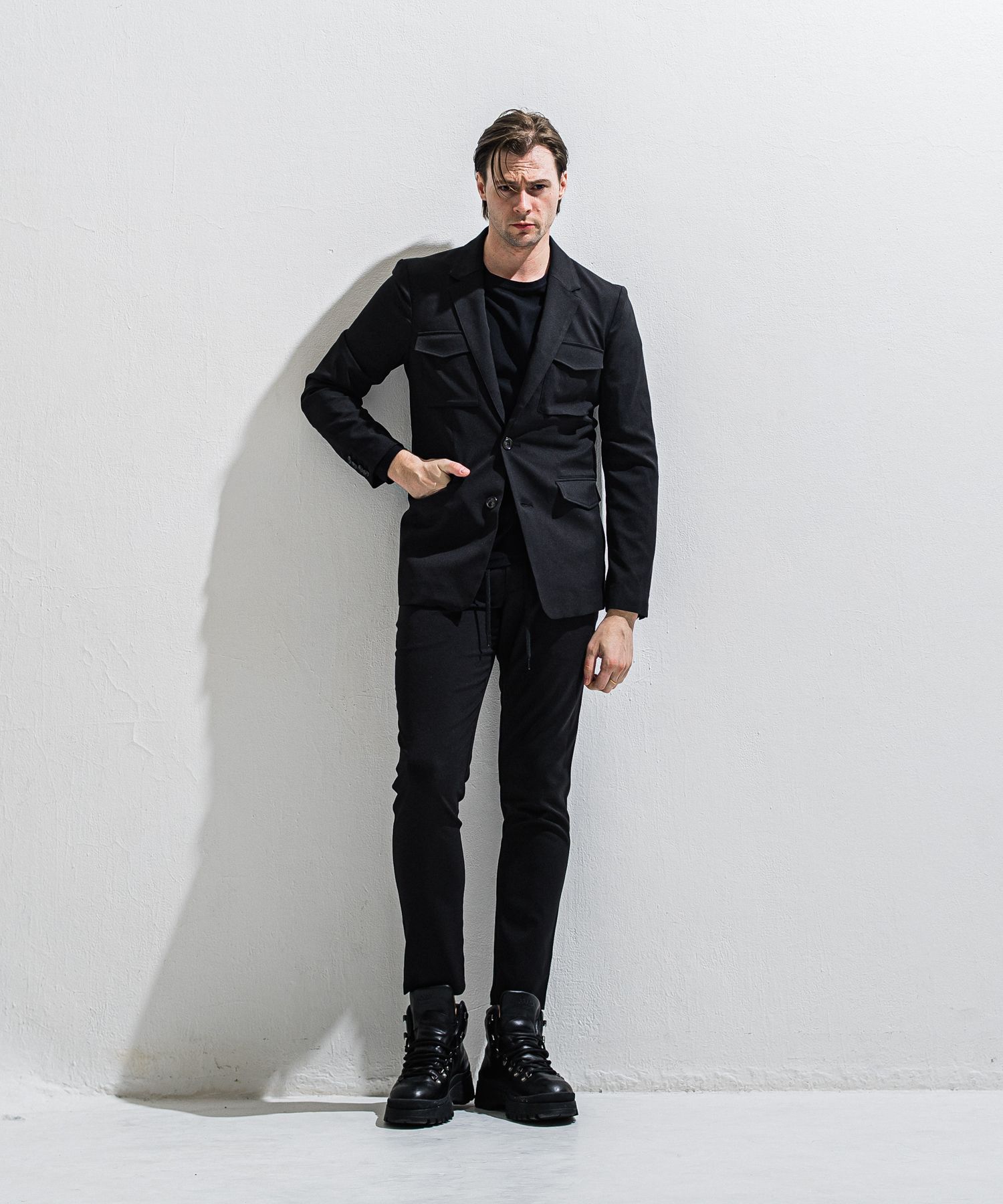 GAVIRIA SLACKS EASY PANTS / DP1-ST-001 / スラックスイージーパンツ / ブラック (3月中旬入荷予定)