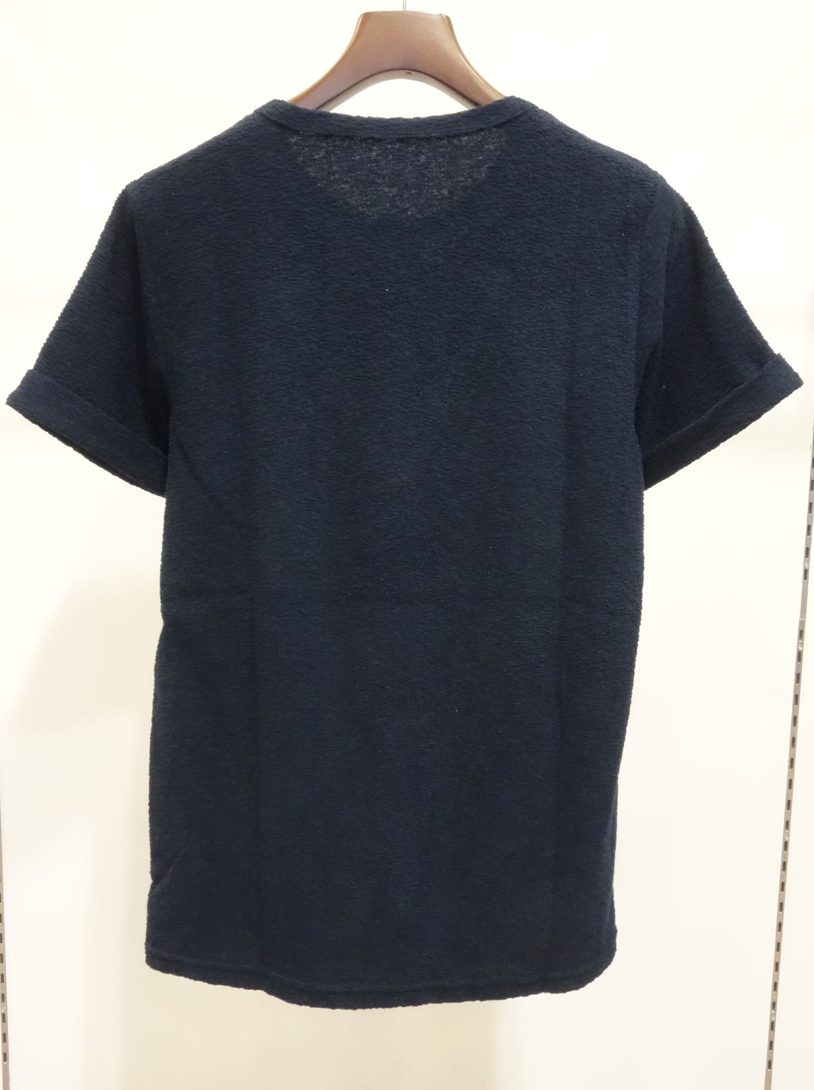 RANDOM PILE ROLL UP TEE / RC24-T-001 / パイル無地Tシャツ / ネイビー