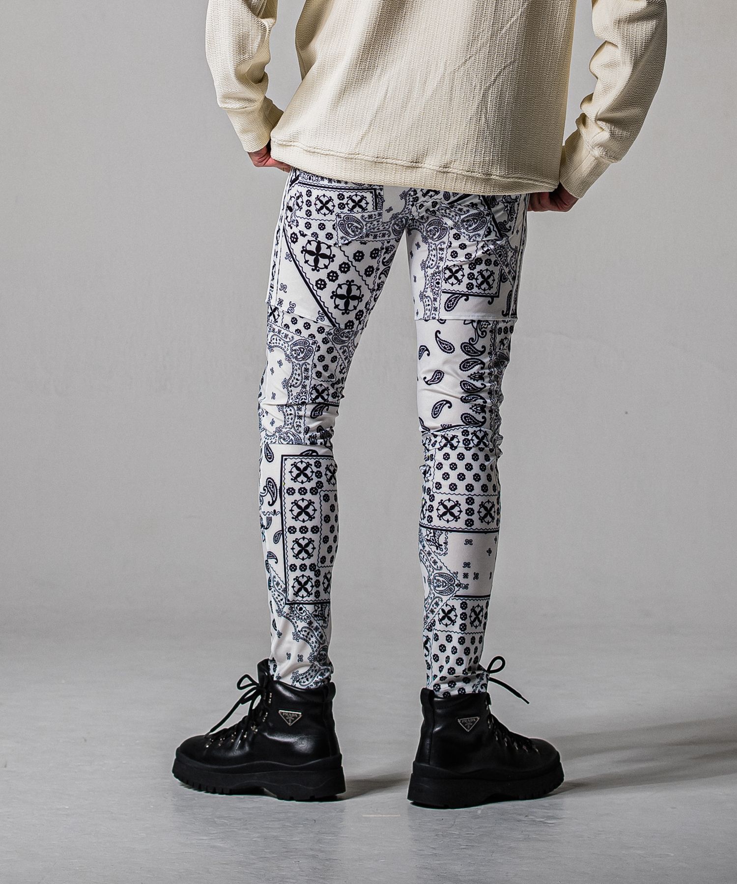 JOHNSON LINE NYLON PT / RC39-ST-009 / ジョンソンナイロンラインパンツ / バンダナホワイト (3月上旬入荷予定)