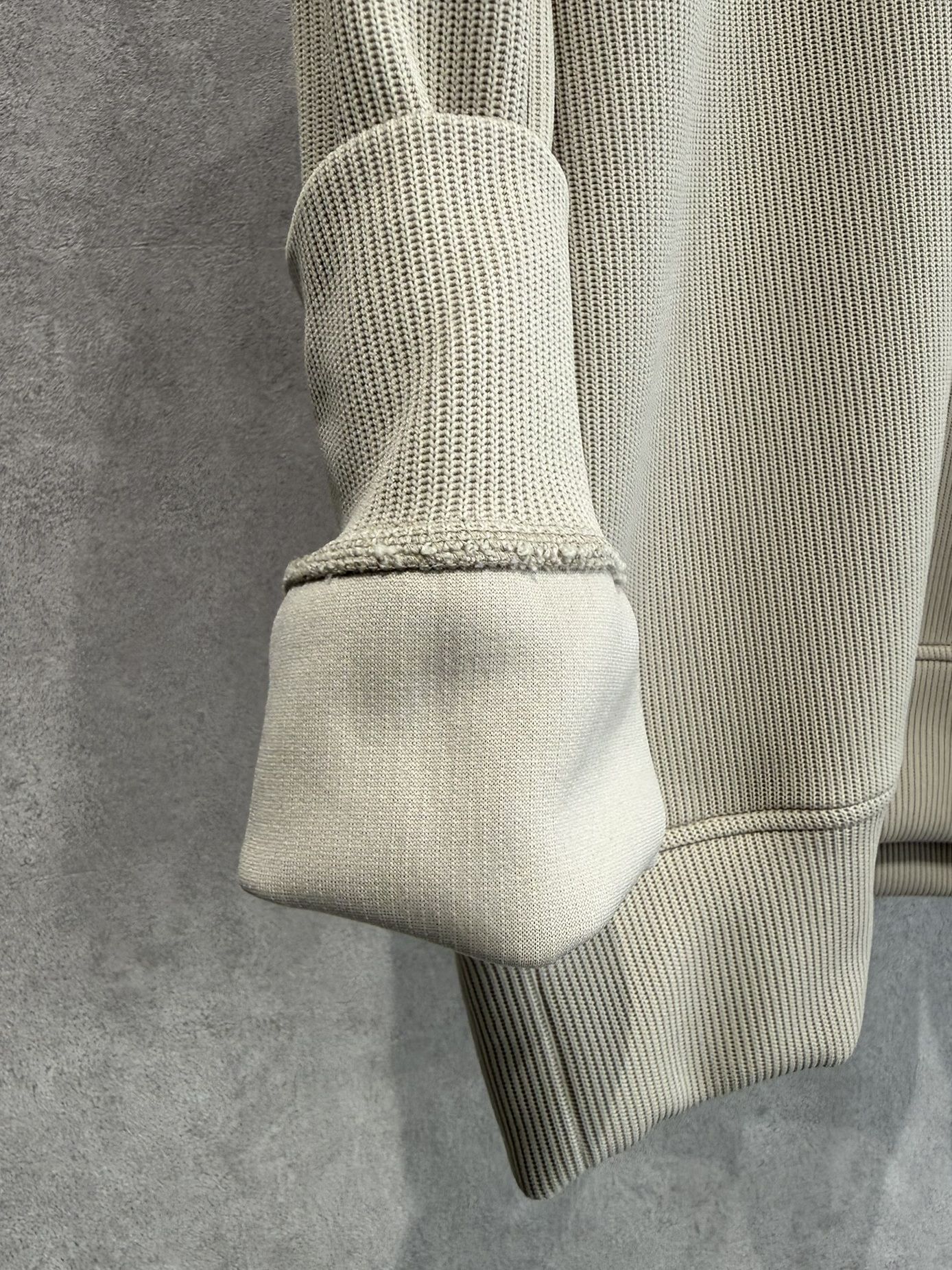 AZE MILITARY DROP TRAINER / RC39-C-003 / 高機能畦編みニットトレーナー / グレージュ